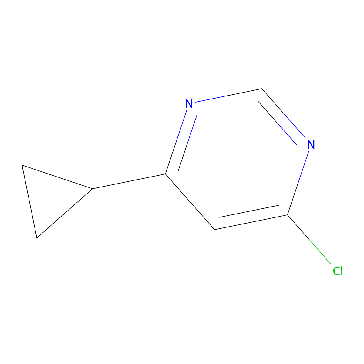 4-Chloro-6-cyclopropylpyrimidine molecular structure, CAS 7038-76-8