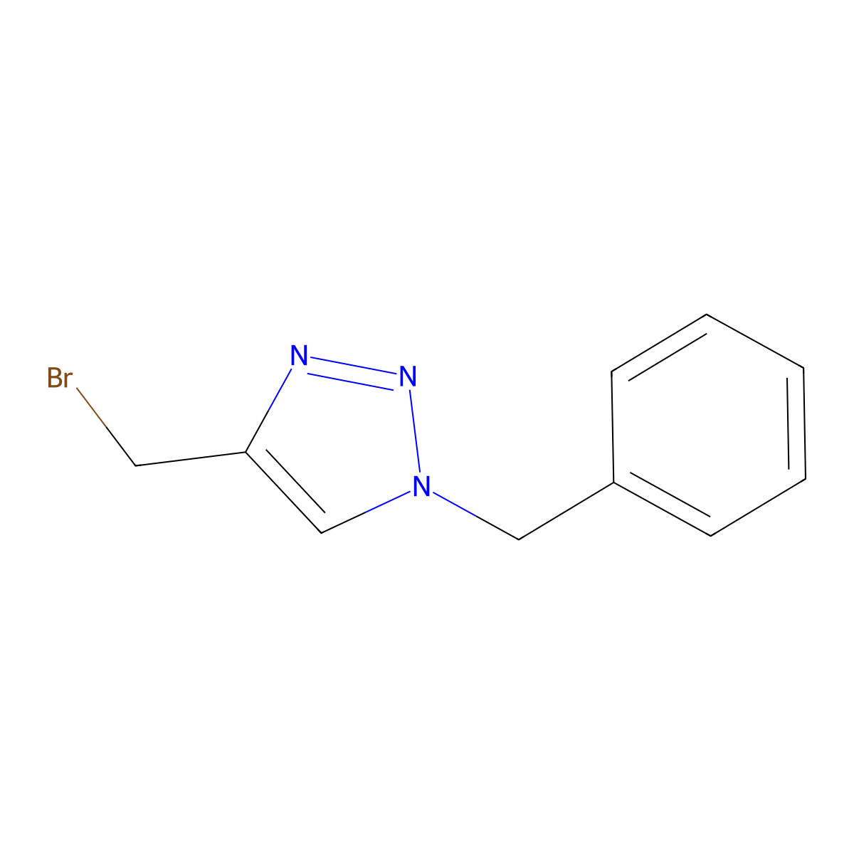 1-benzyl-4-(bromomethyl)-1H-1,2,3-triazole molecular structure, CAS 70380-30-2