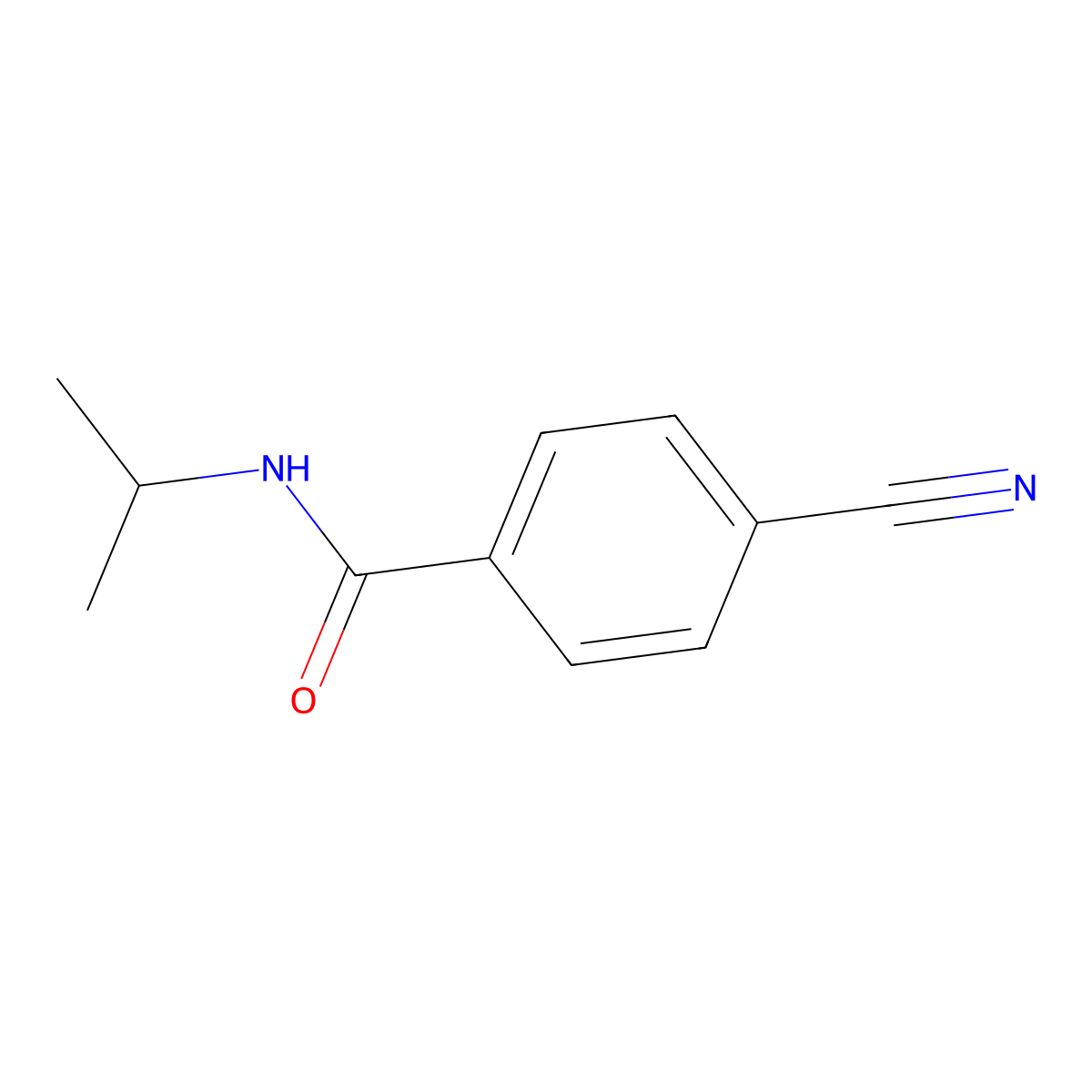 4-cyano-N-propan-2-ylbenzamide molecular structure, CAS 70380-44-8