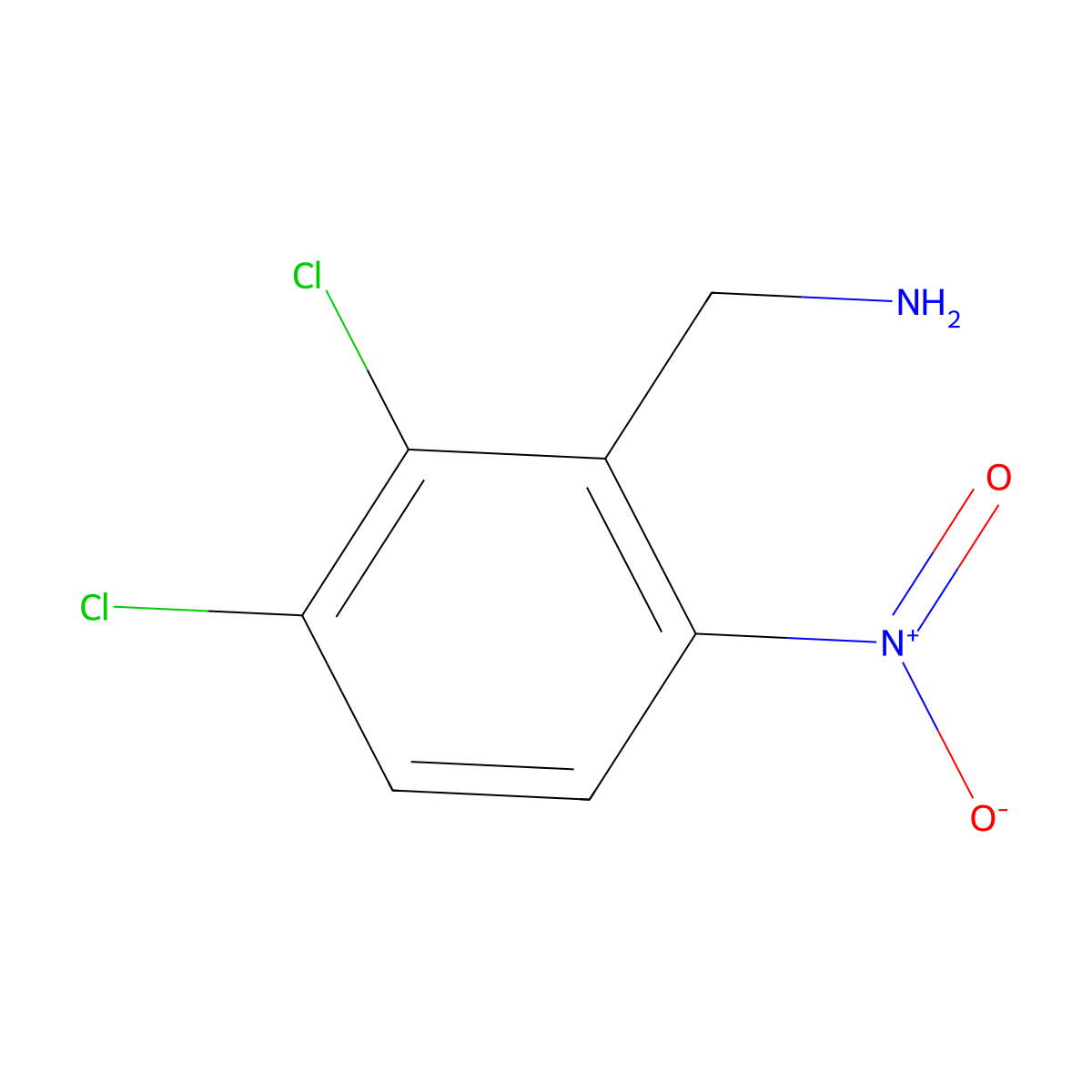 2,3-Dichloro-6-nitrobenzylamine molecular structure, CAS 70380-49-3
