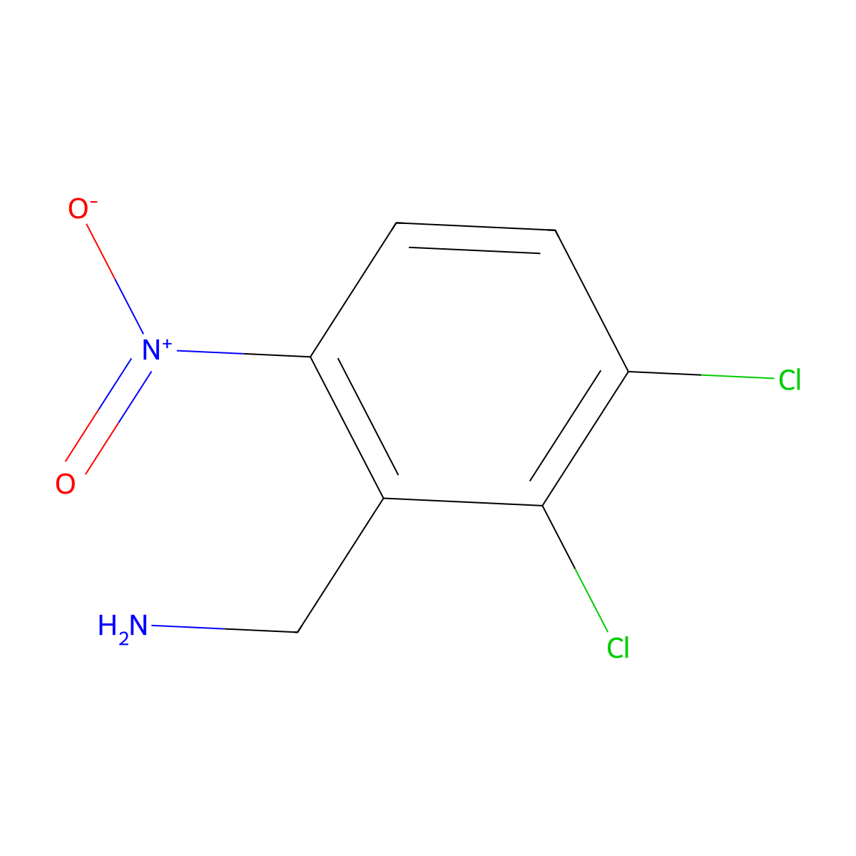 2,3-Dichloro-6-nitrobenzylamine molecular structure, CAS 70380-49-3