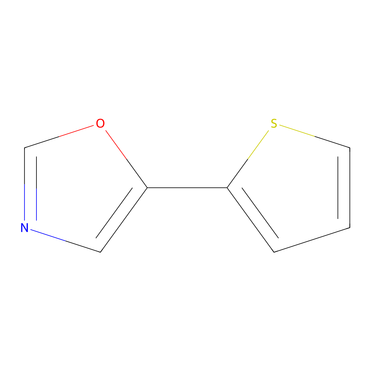 5-(Thiophen-2-yl)-1,3-oxazole molecular structure, CAS 70380-70-0