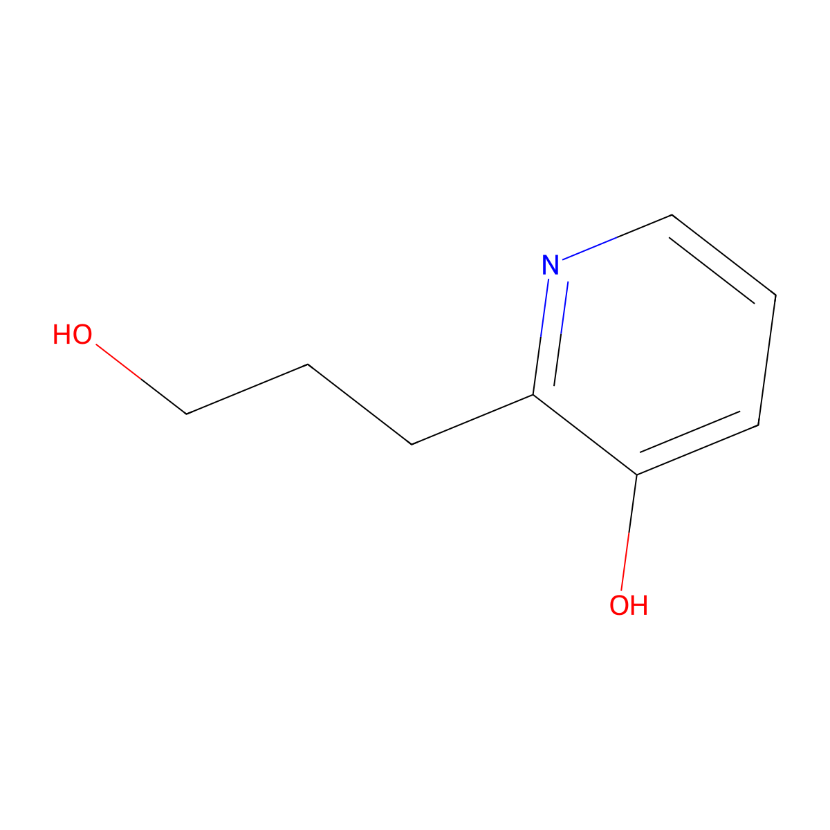 2-(3-Hydroxypropyl)pyridin-3-OL molecular structure, CAS 70381-91-8