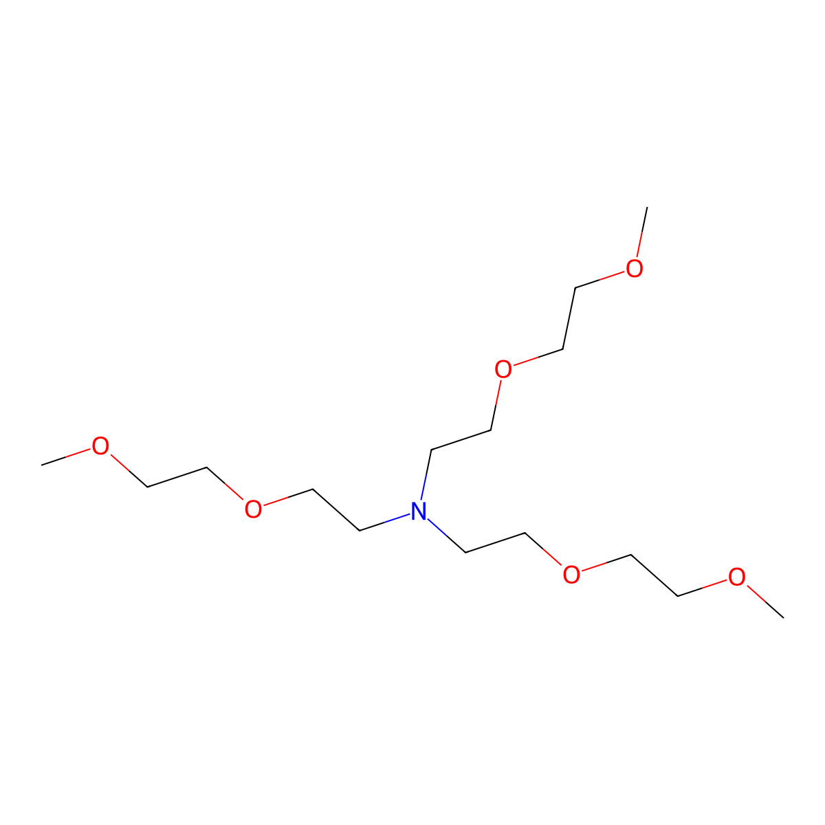 Ethanamine, 2-(2-methoxyethoxy)-N,N-bis[2-(2-methoxyethoxy)ethyl]- molecular structure, CAS 70384-51-9