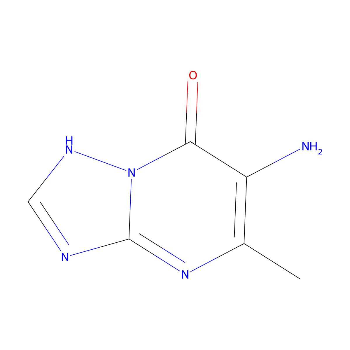 6-Amino-5-methyl-[1,2,4]triazolo[1,5-a]pyrimidin-7-ol molecular structure, CAS 70384-75-7
