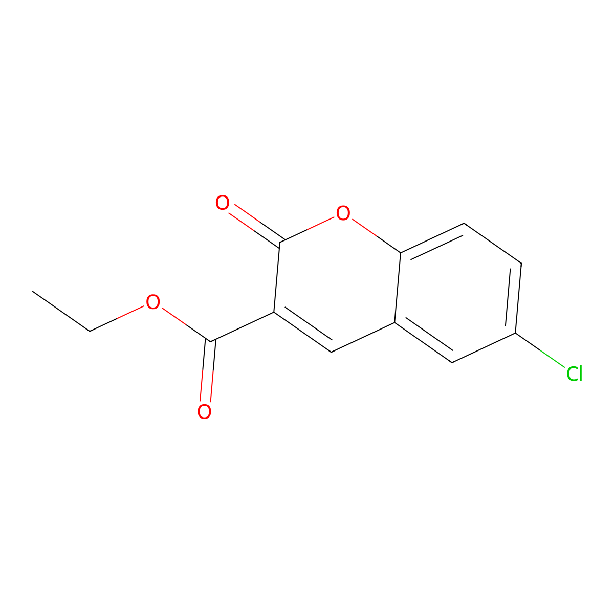 Ethyl 6-chloro-2-oxo-2H-chromene-3-carboxylate molecular structure, CAS 70384-80-4