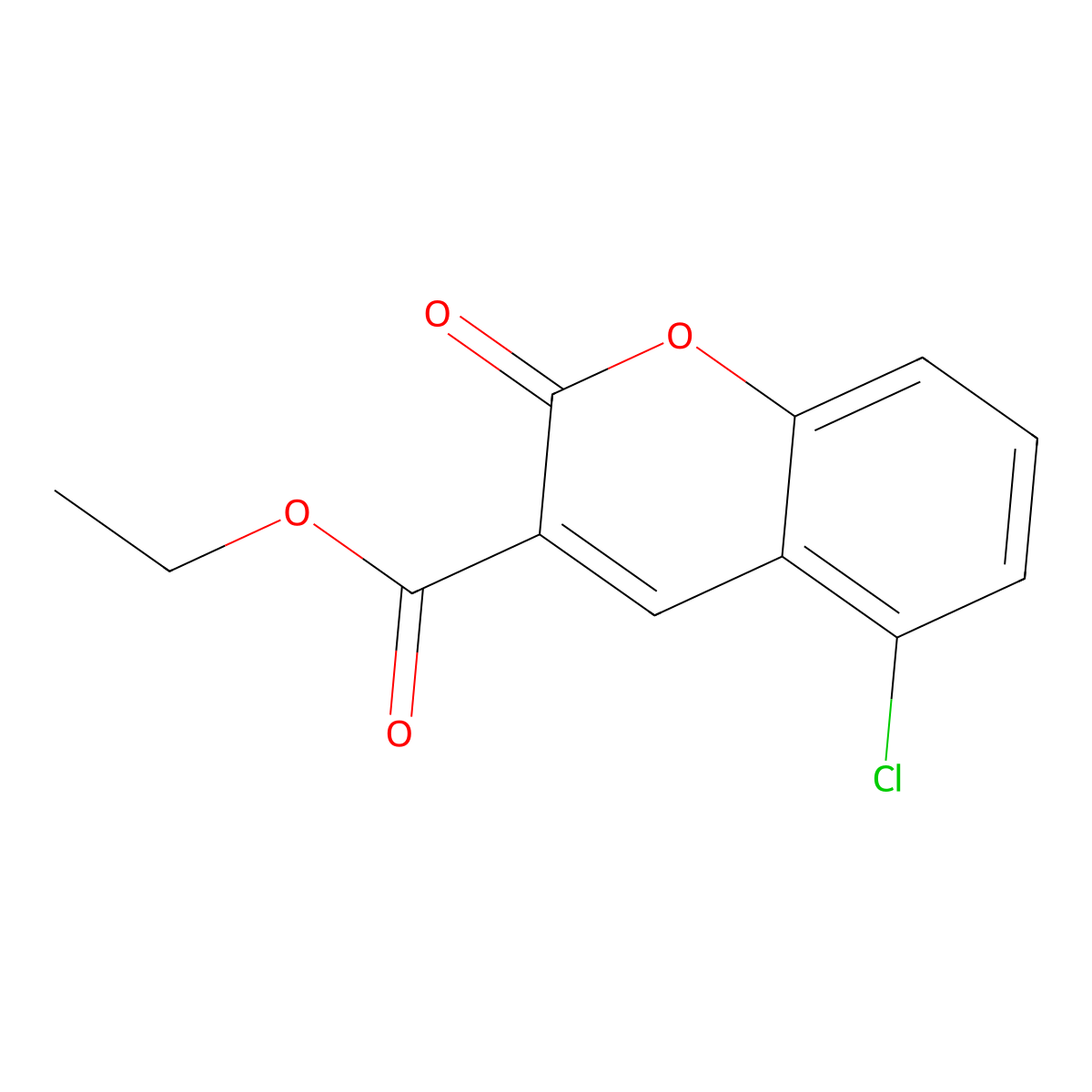 Ethyl 5-chloro-2-oxo-2H-chromene-3-carboxylate molecular structure, CAS 70384-83-7