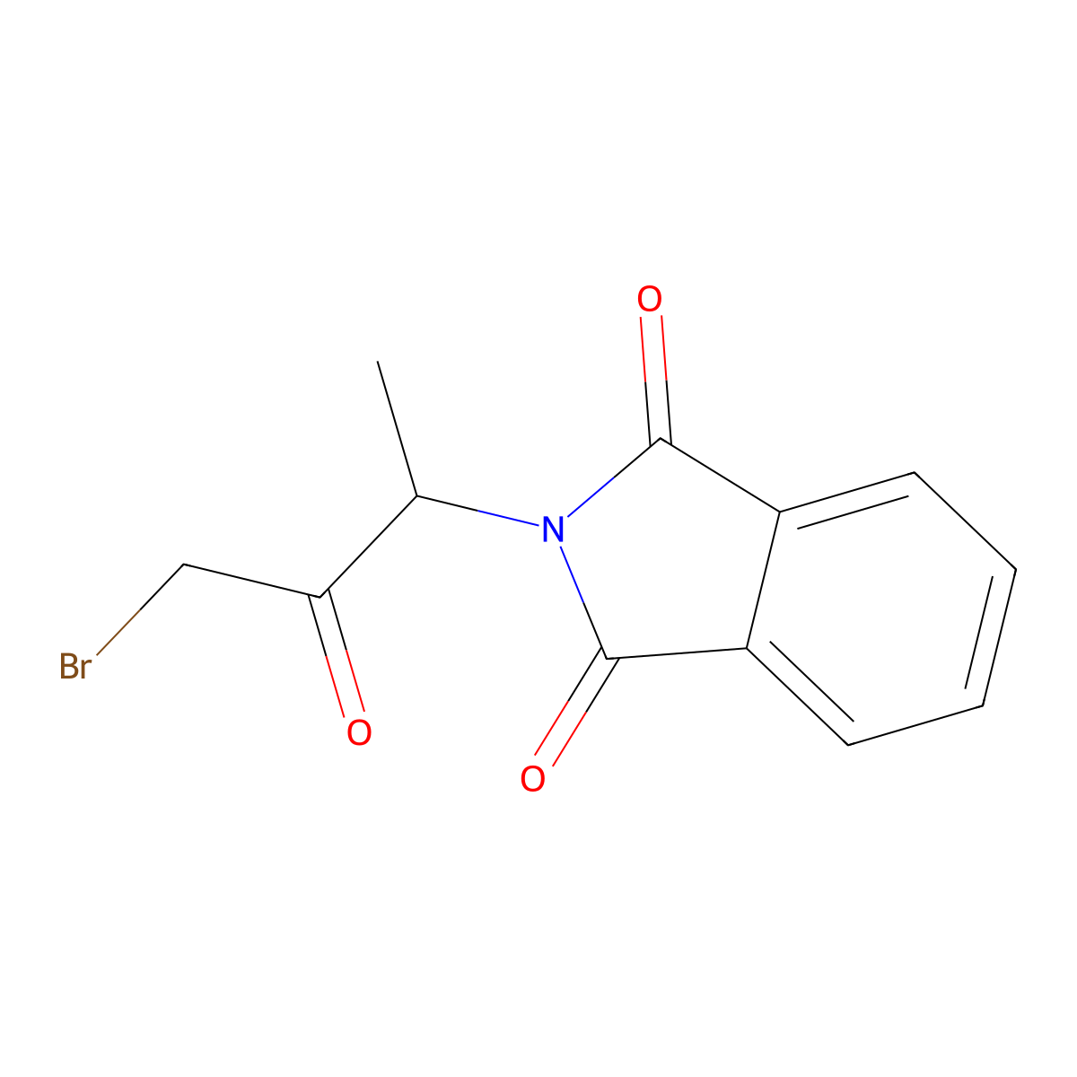 2-(4-bromo-3-oxobutan-2-yl)-2,3-dihydro-1H-isoindole-1,3-dione molecular structure, CAS 70386-38-8