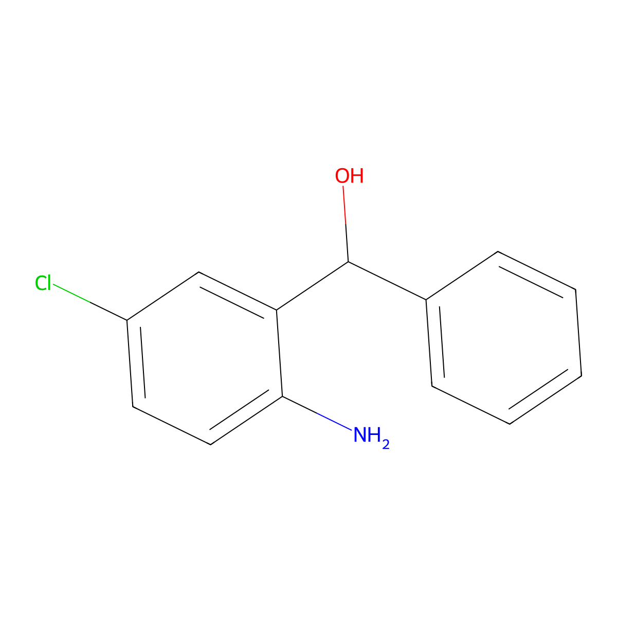 2-Amino-5-chlorobenzhydrol molecular structure, CAS 7039-50-1