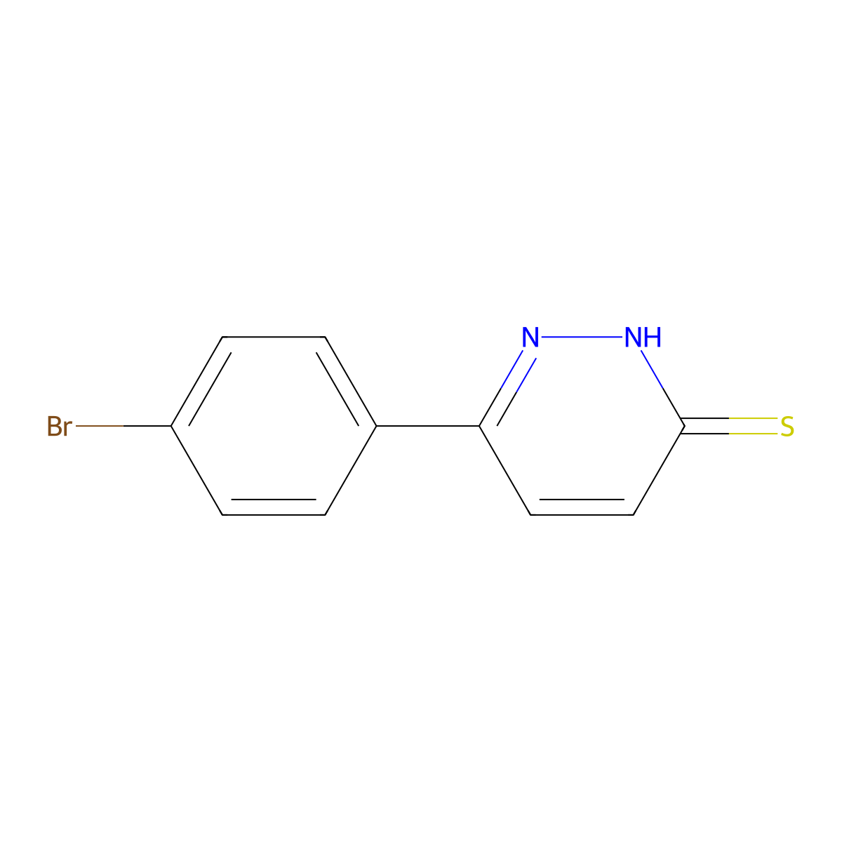 6-(4-Bromophenyl)pyridazine-3-thiol molecular structure, CAS 70391-15-0