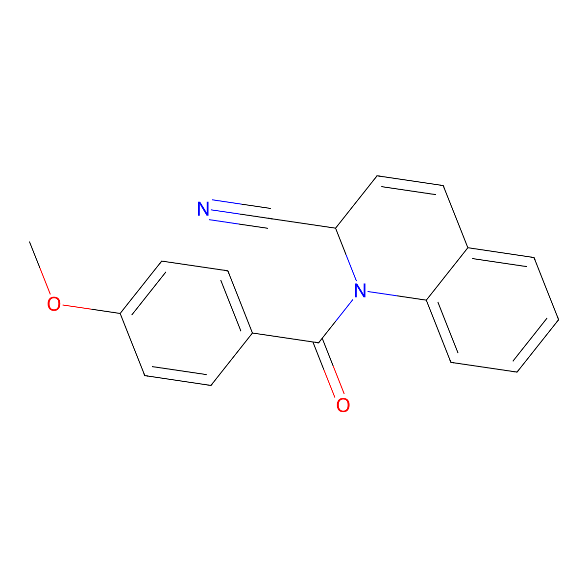 1-(4-Methoxybenzoyl)-1,2-dihydroquinoline-2-carbonitrile molecular structure, CAS 70391-31-0