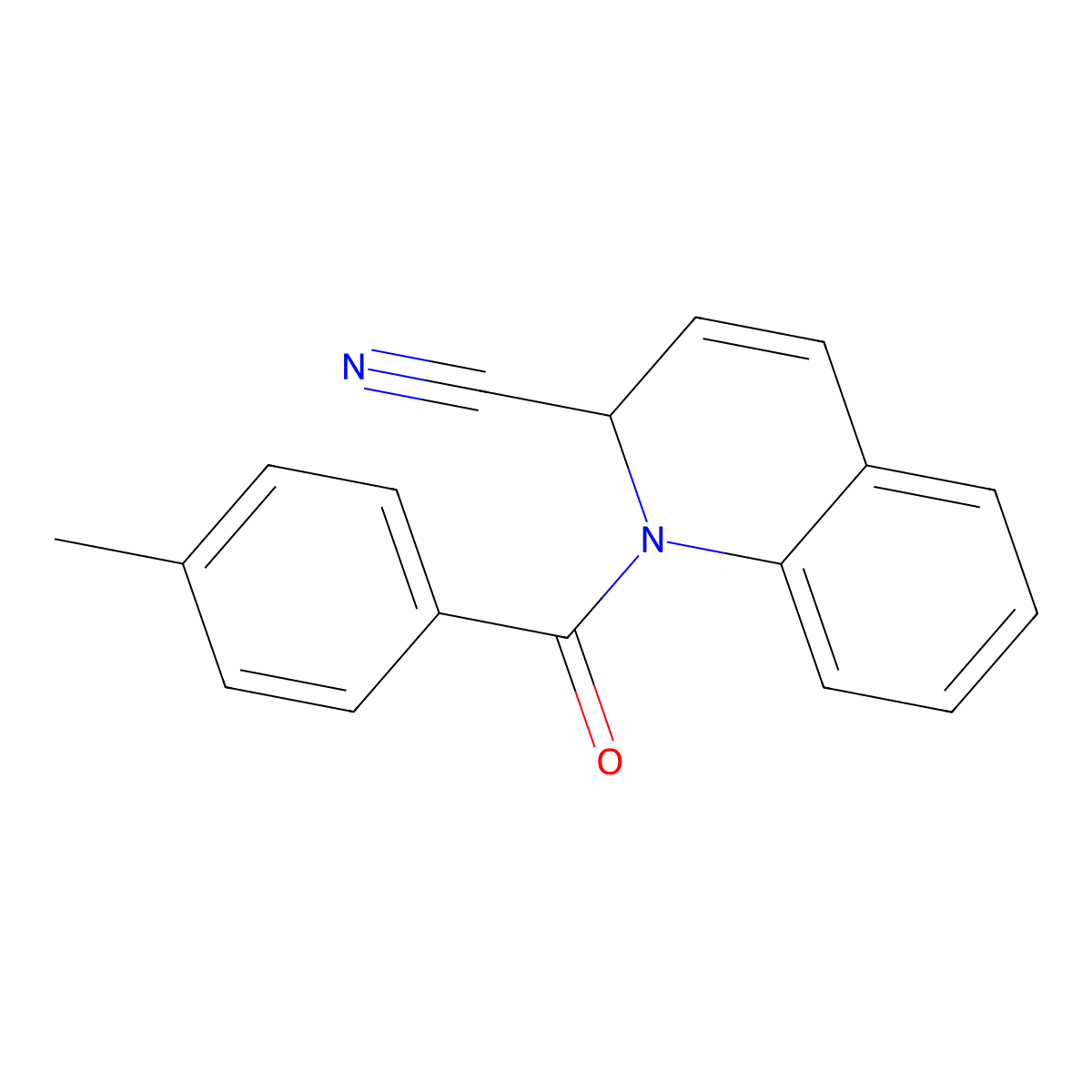 1-(4-methylbenzoyl)-2H-quinoline-2-carbonitrile molecular structure, CAS 70391-32-1
