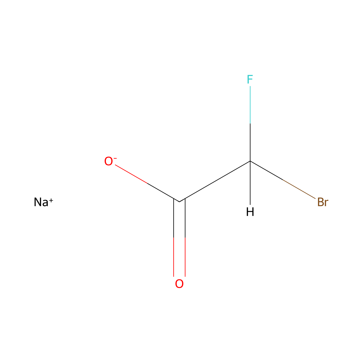Sodium bromofluoroacetate molecular structure, CAS 70395-36-7