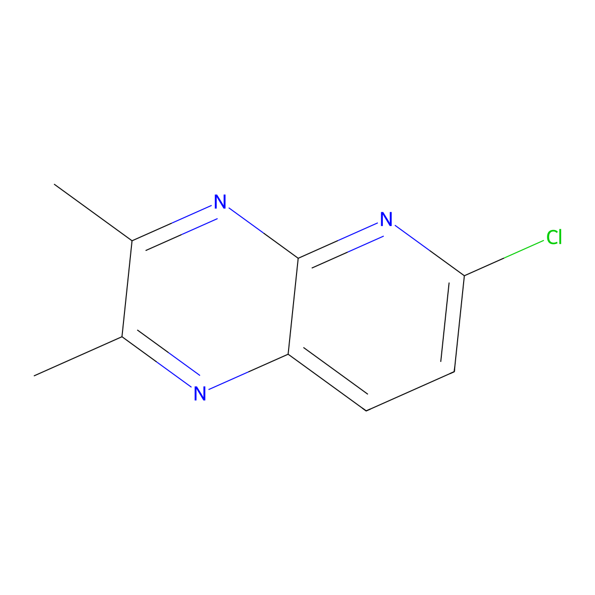 6-Chloro-2,3-dimethylpyrido[2,3-b]pyrazine molecular structure, CAS 70395-70-9