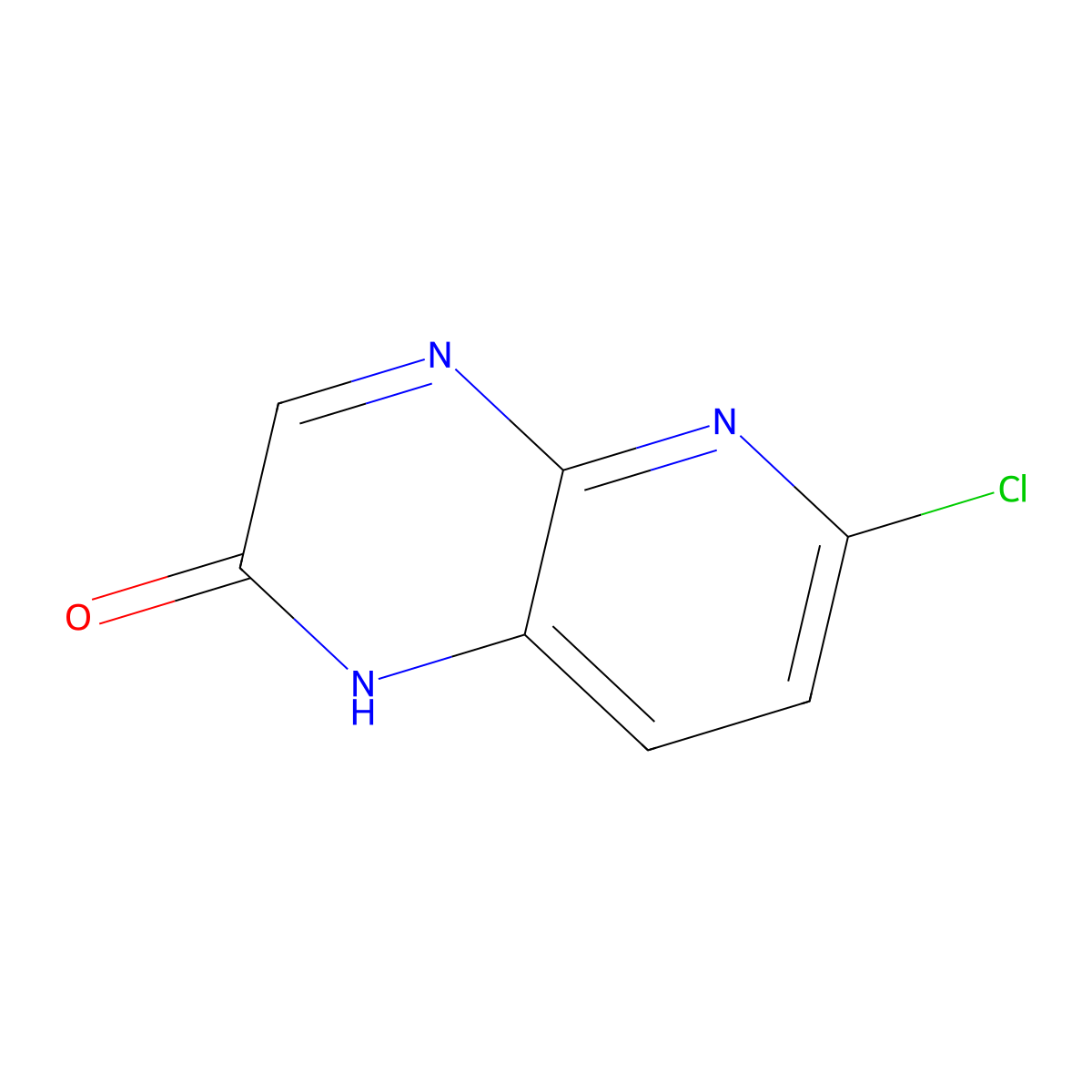 6-chloro-1H,2H-pyrido(2,3-b)pyrazin-2-one molecular structure, CAS 70395-75-4