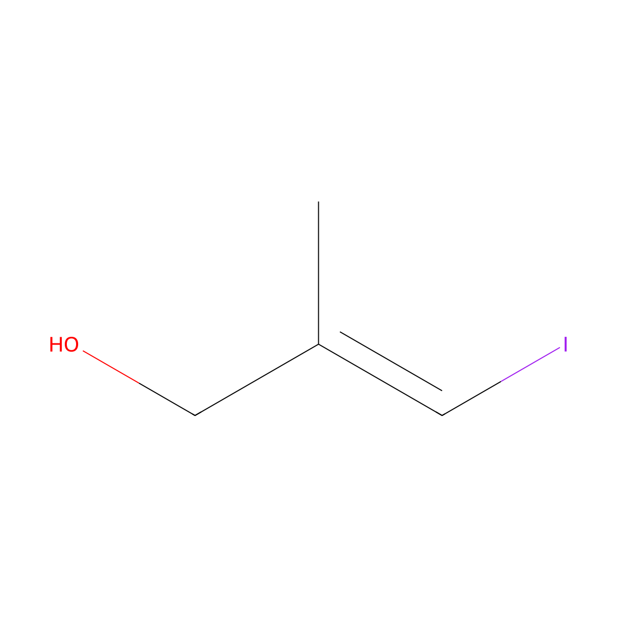 (e)-3-Iodo-2-methylprop-2-en-1-ol molecular structure, CAS 70396-11-1