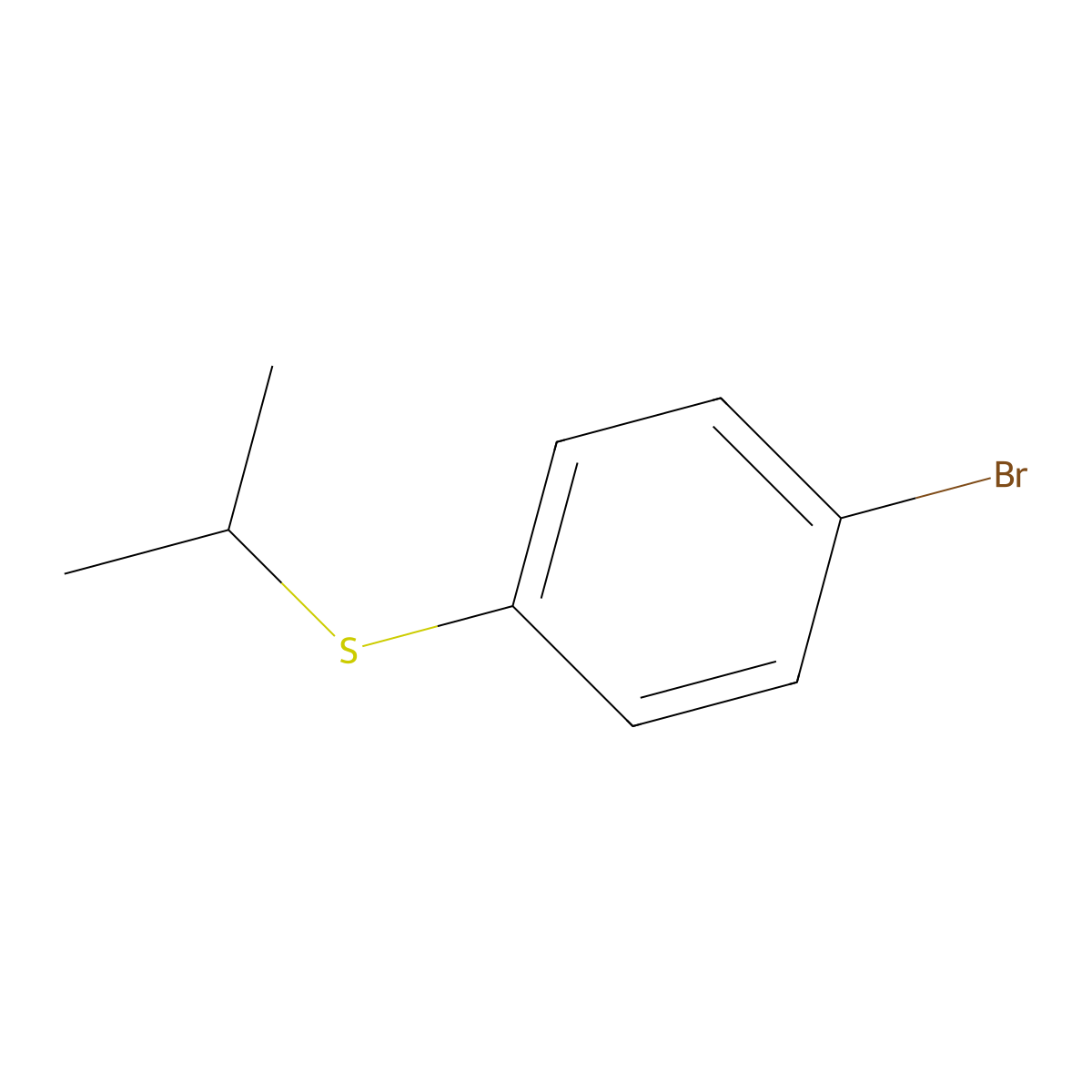 1-Bromo-4-(propan-2-ylsulfanyl)benzene molecular structure, CAS 70398-89-9