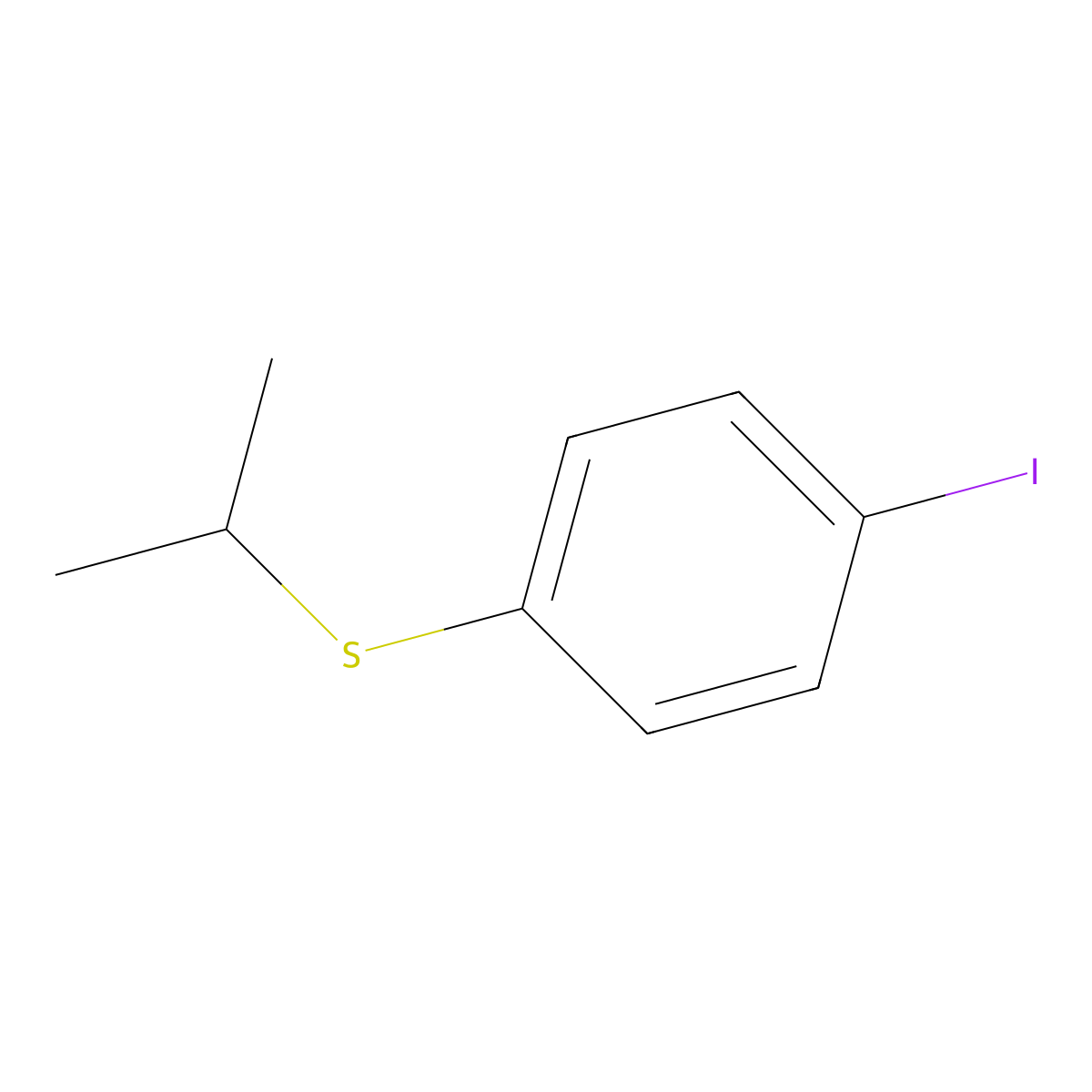 1-Iodo-4-[(1-methylethyl)thio]benzene molecular structure, CAS 70398-90-2