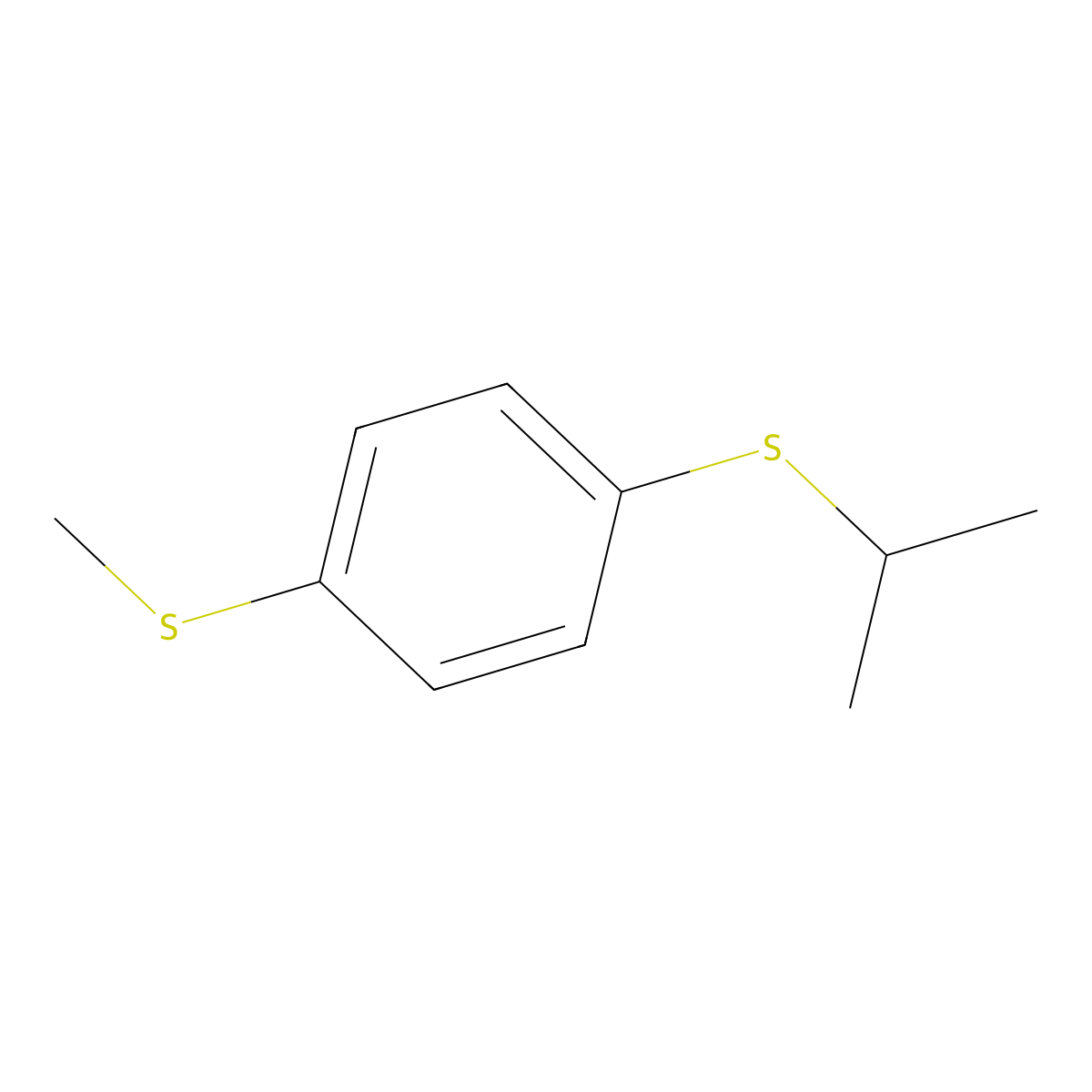 1-(Methylsulfanyl)-4-[(propan-2-yl)sulfanyl]benzene molecular structure, CAS 70398-91-3