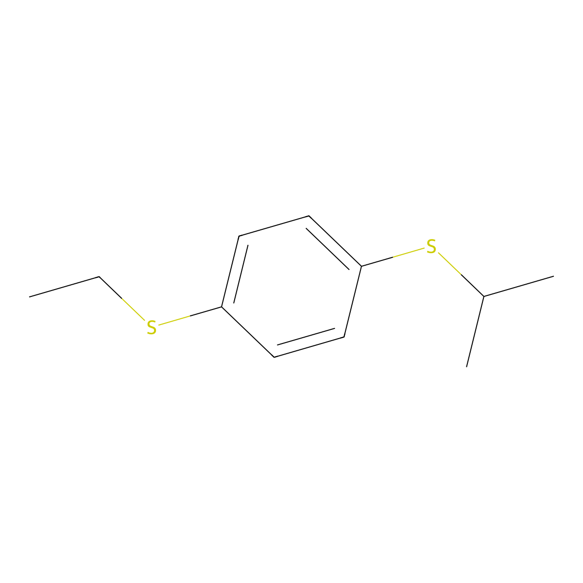 Benzene, 1-(ethylthio)-4-[(1-methylethyl)thio]- molecular structure, CAS 70398-92-4
