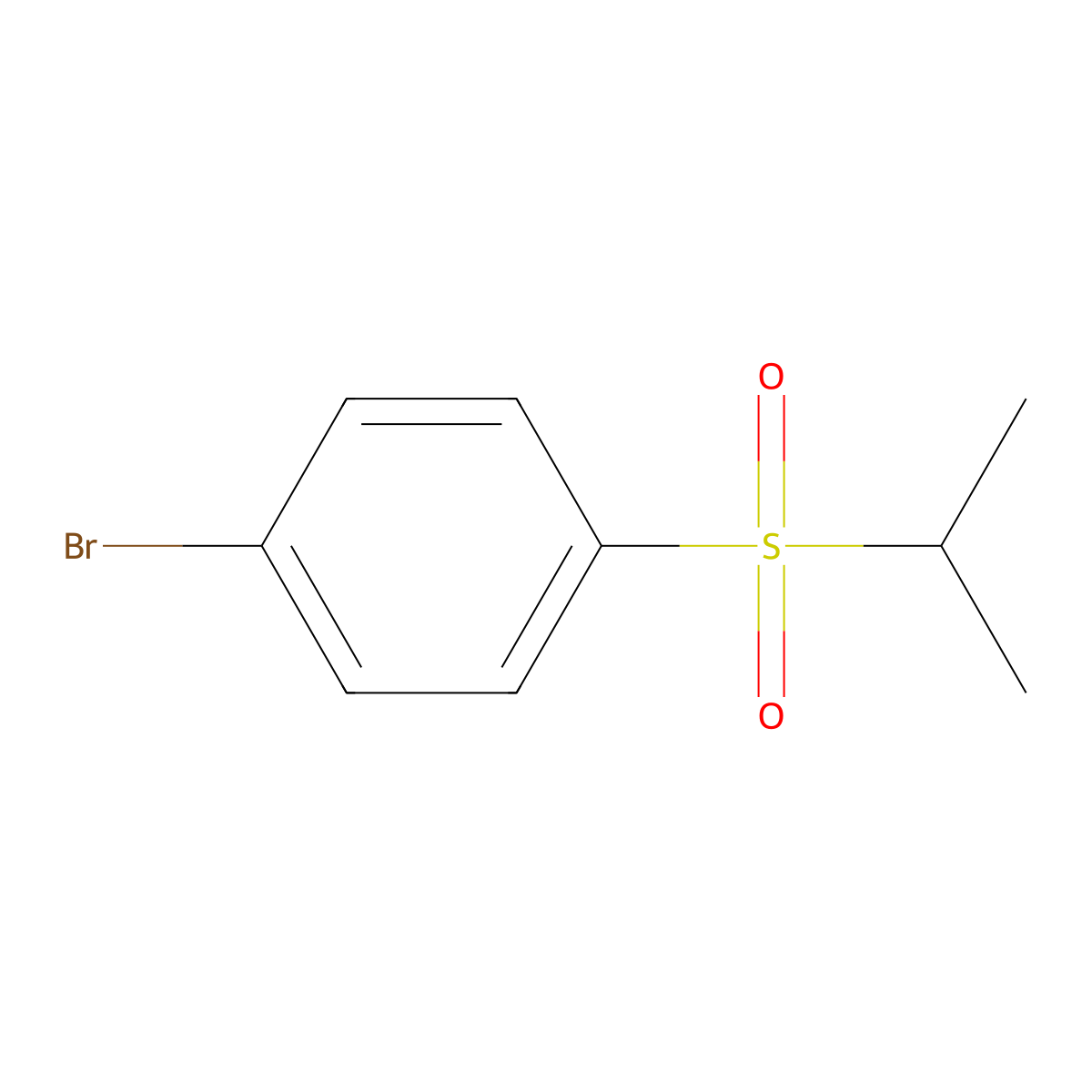 1-Bromo-4-(propane-2-sulfonyl)benzene molecular structure, CAS 70399-02-9