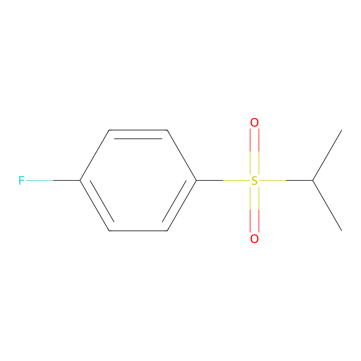 1-Fluoro-4-(propane-2-sulfonyl)benzene molecular structure, CAS 70399-09-6