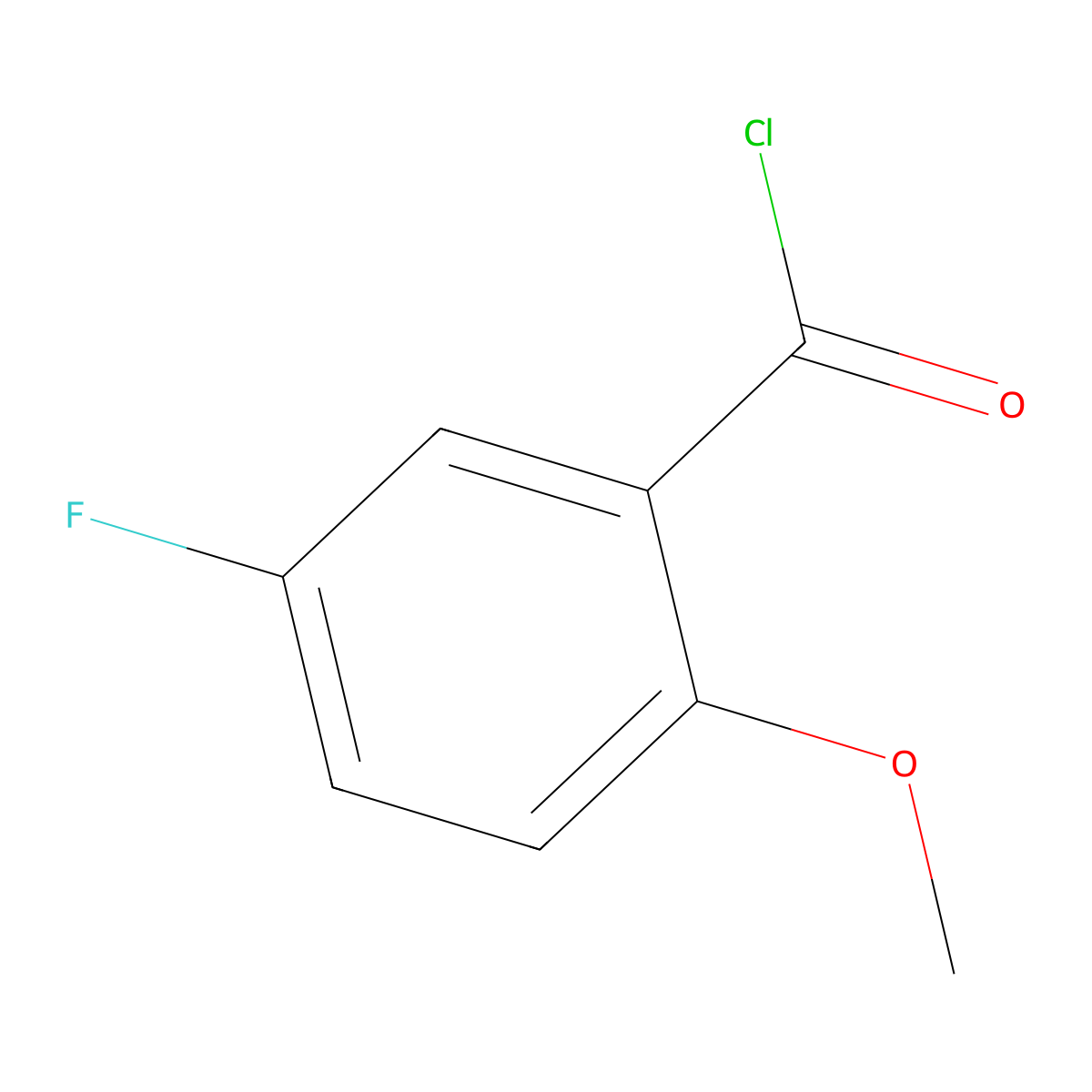 5-Fluoro-2-methoxybenzoyl chloride molecular structure, CAS 704-03-0