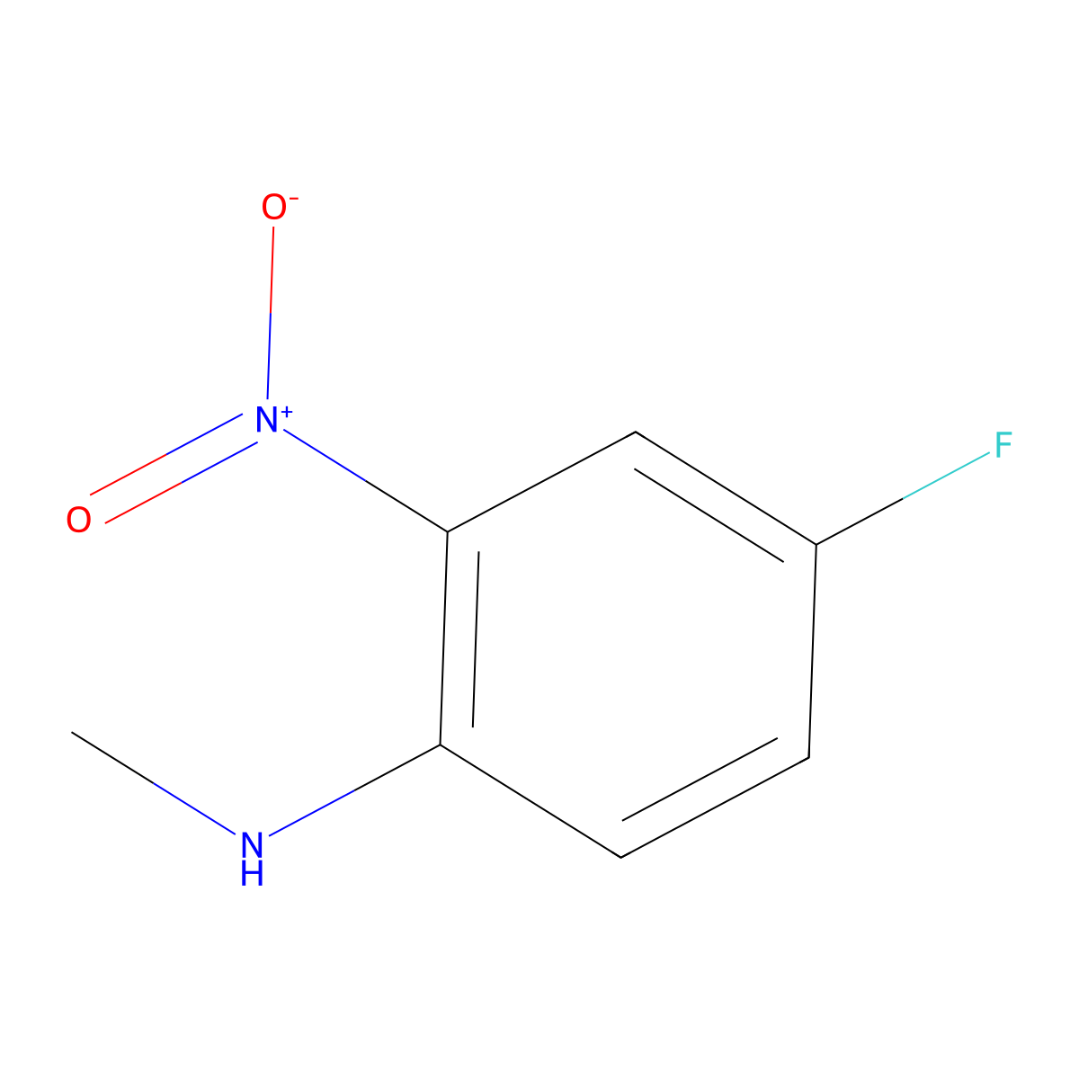 4-Fluoro-2-nitro-N-methylaniline molecular structure, CAS 704-05-2
