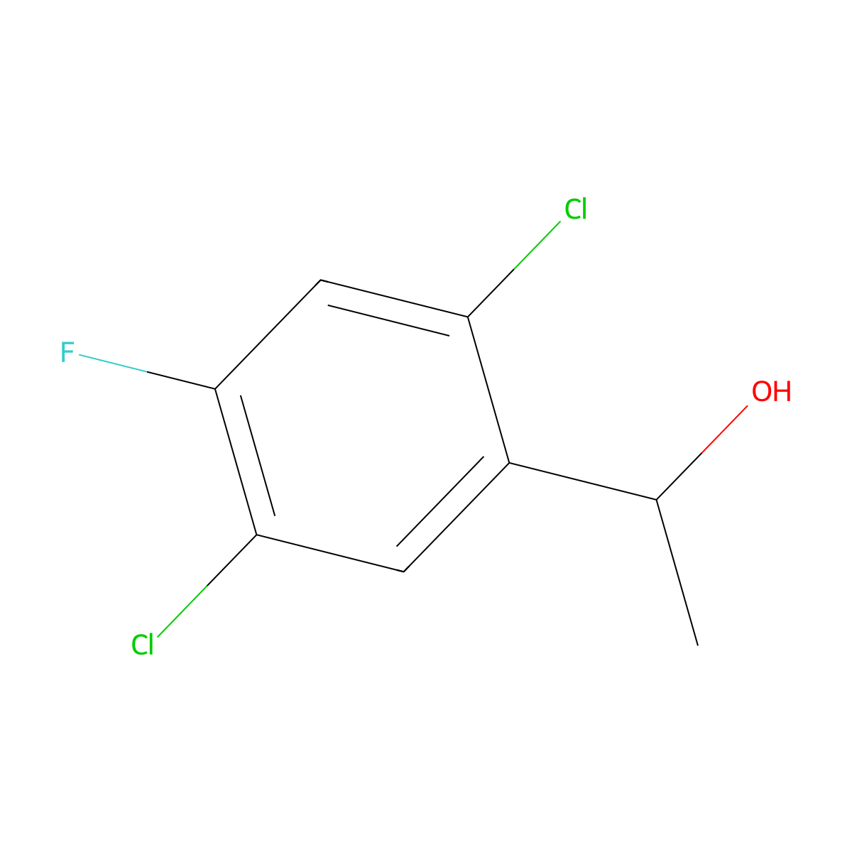 1-(2,5-Dichloro-4-fluorophenyl)ethanol molecular structure, CAS 704-08-5