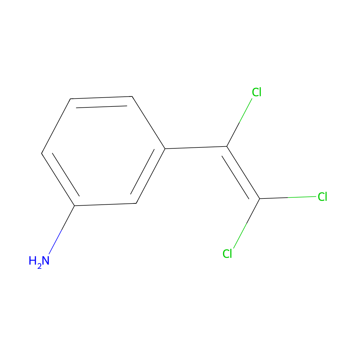 Benzenamine, 3-(trichloroethenyl)- molecular structure, CAS 704-22-3