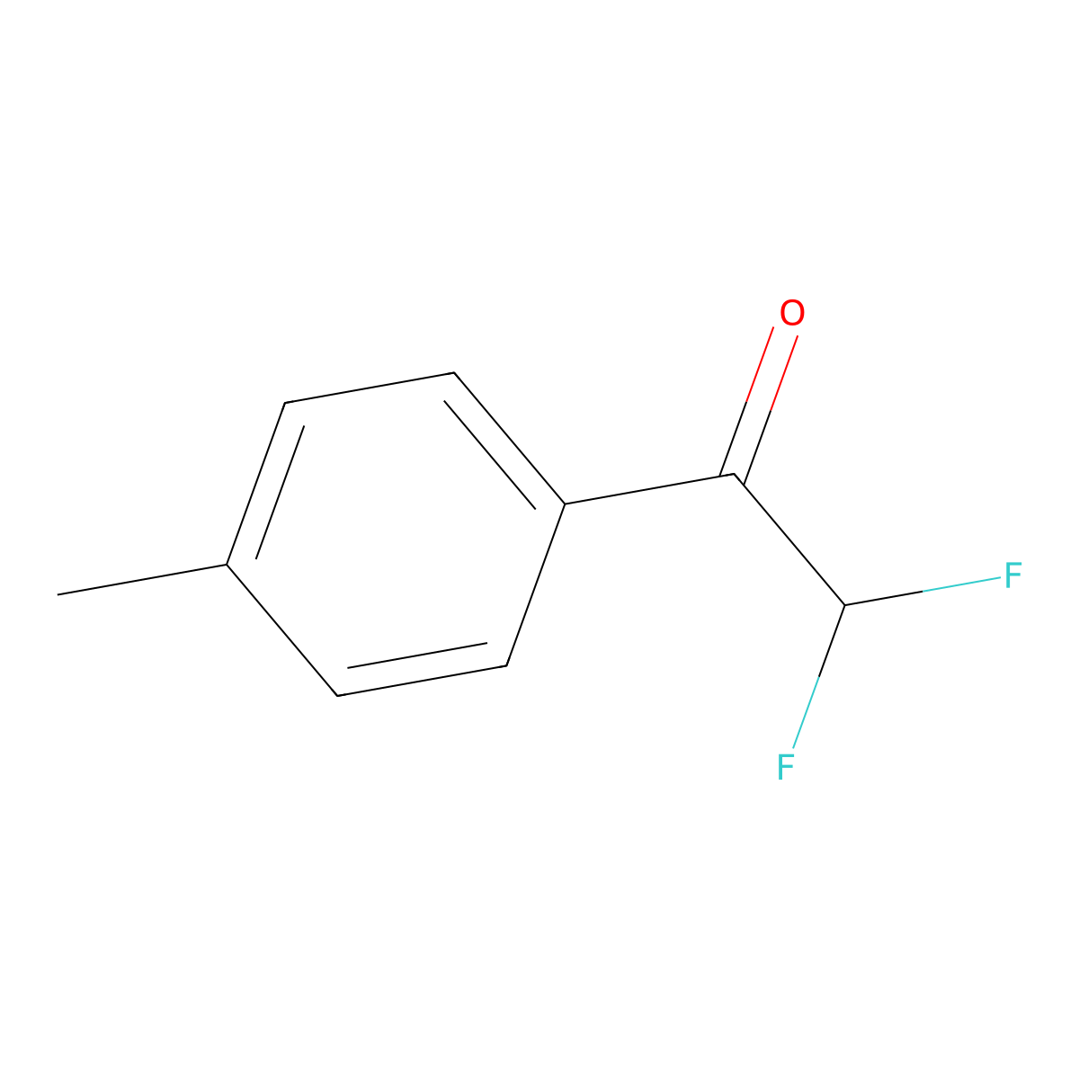 2,2-Difluoro-1-(4-methylphenyl)ethanone molecular structure, CAS 704-36-9