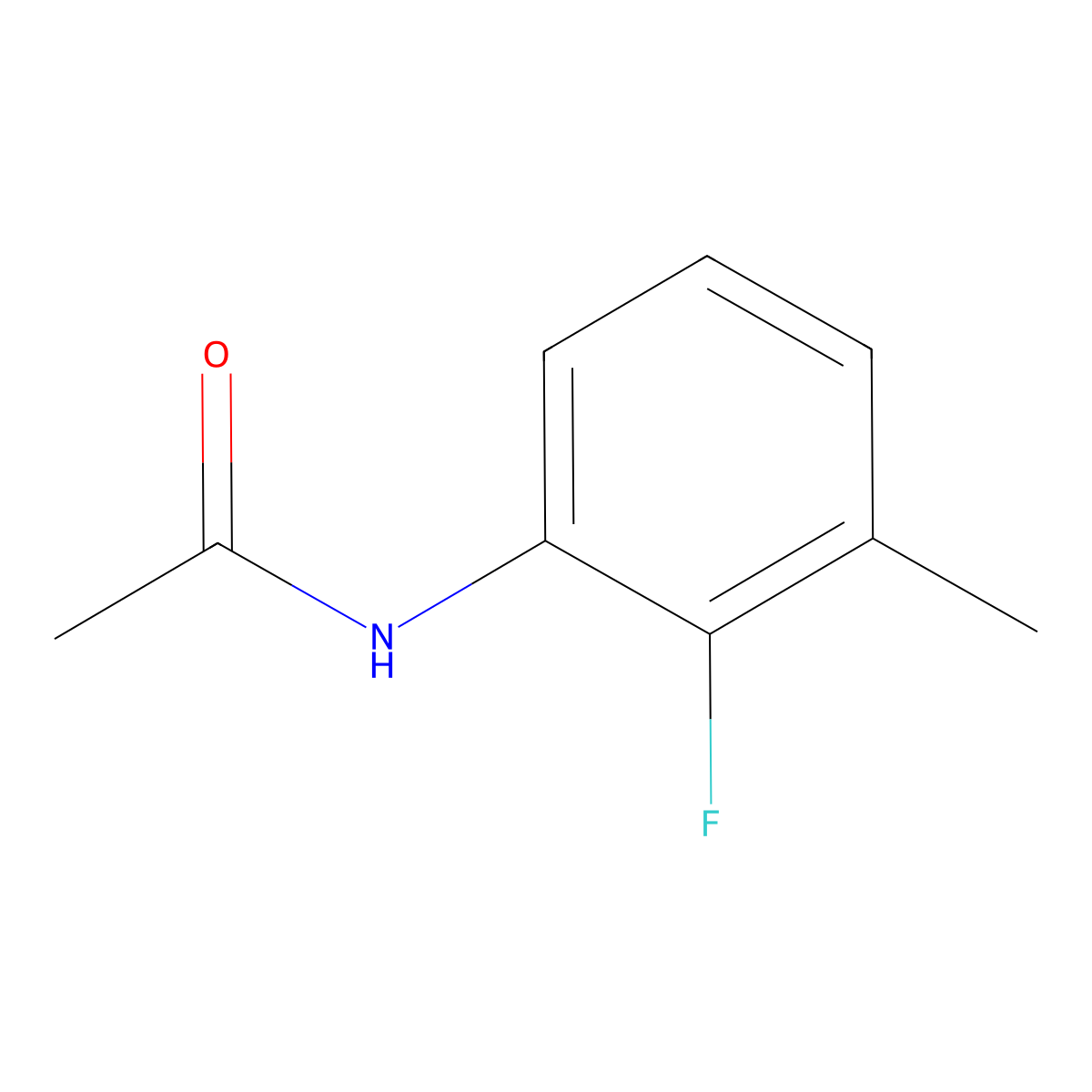 N-(2-Fluoro-3-methylphenyl)acetamide molecular structure, CAS 704-37-0