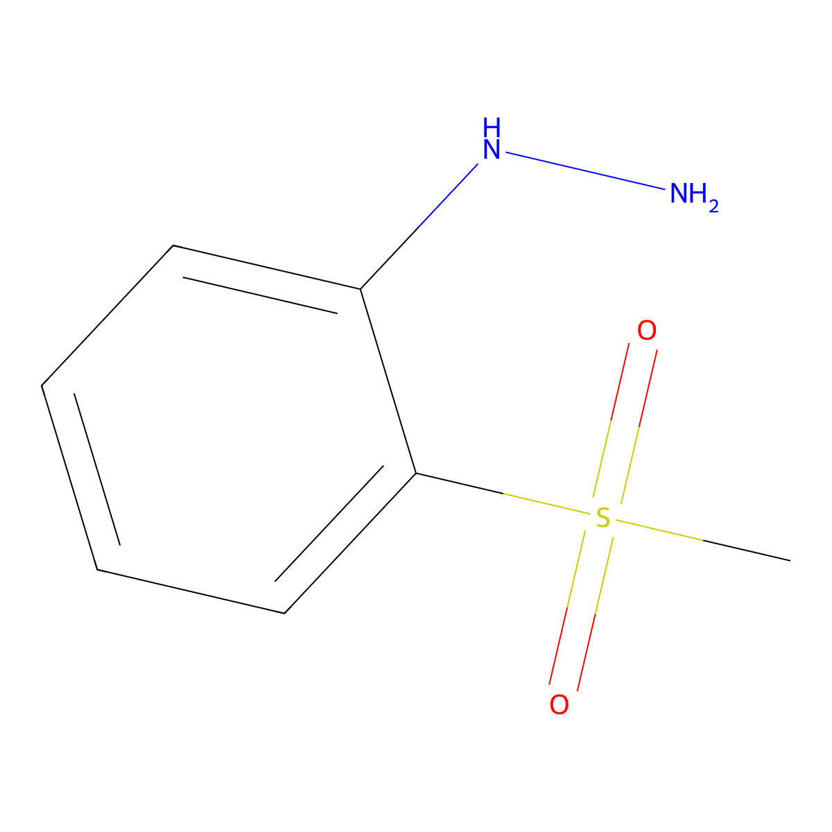 (2-Methylsulfonylphenyl)hydrazine molecular structure, CAS 704-42-7