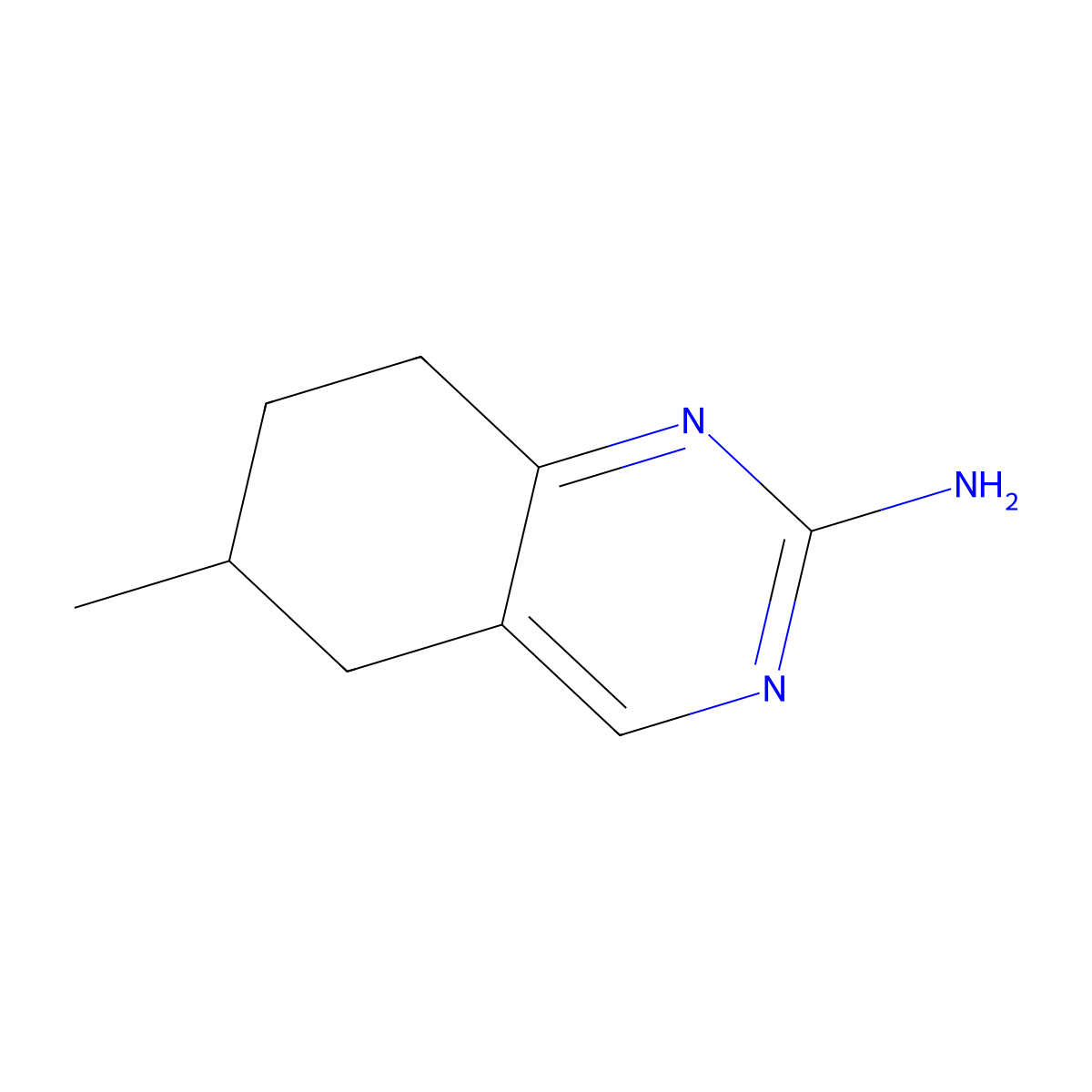 6-Methyl-5,6,7,8-tetrahydroquinazolin-2-amine molecular structure, CAS 704-62-1