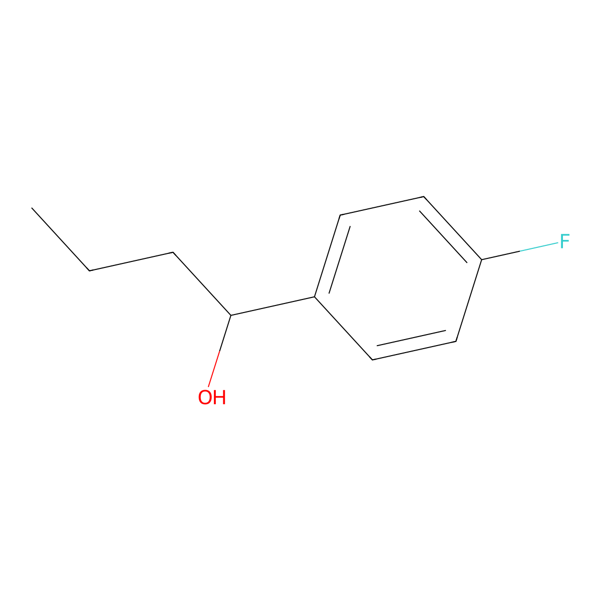 4-Fluoro-alpha-propylbenzenemethanol molecular structure, CAS 704-83-6