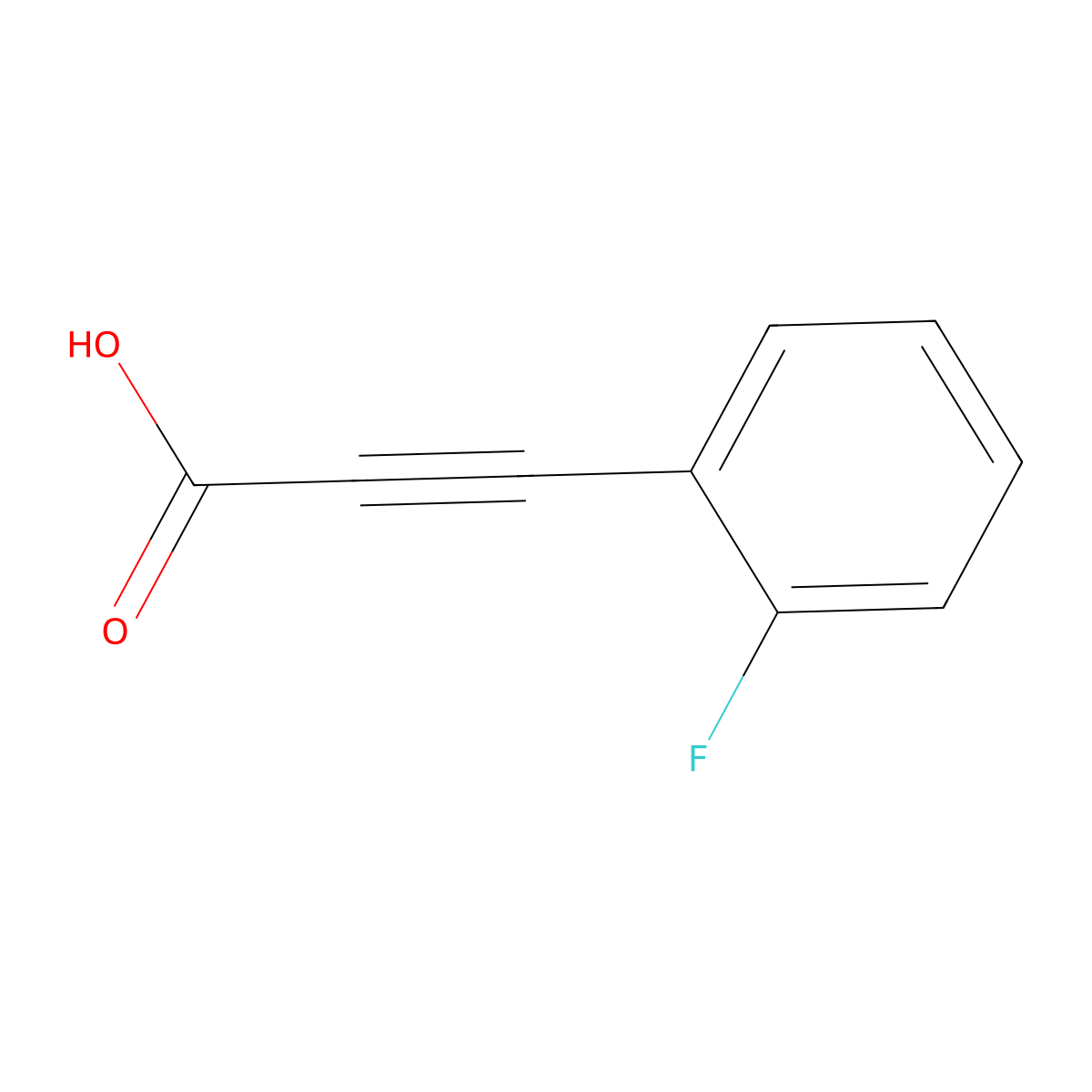 3-(2-Fluorophenyl)prop-2-ynoic acid molecular structure, CAS 704-97-2