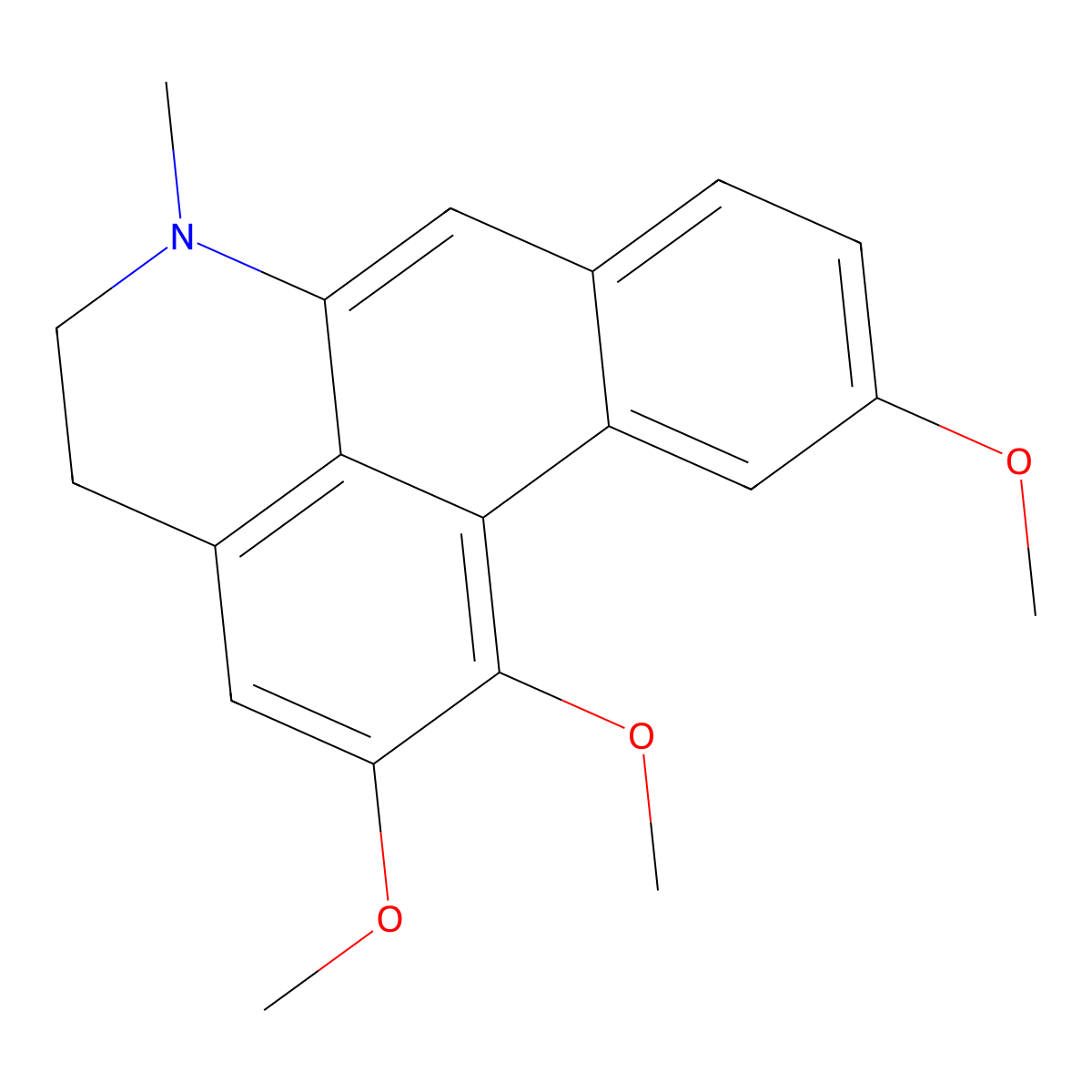 1,2,10-Trimethoxydehydroaporphine molecular structure, CAS 70403-80-4