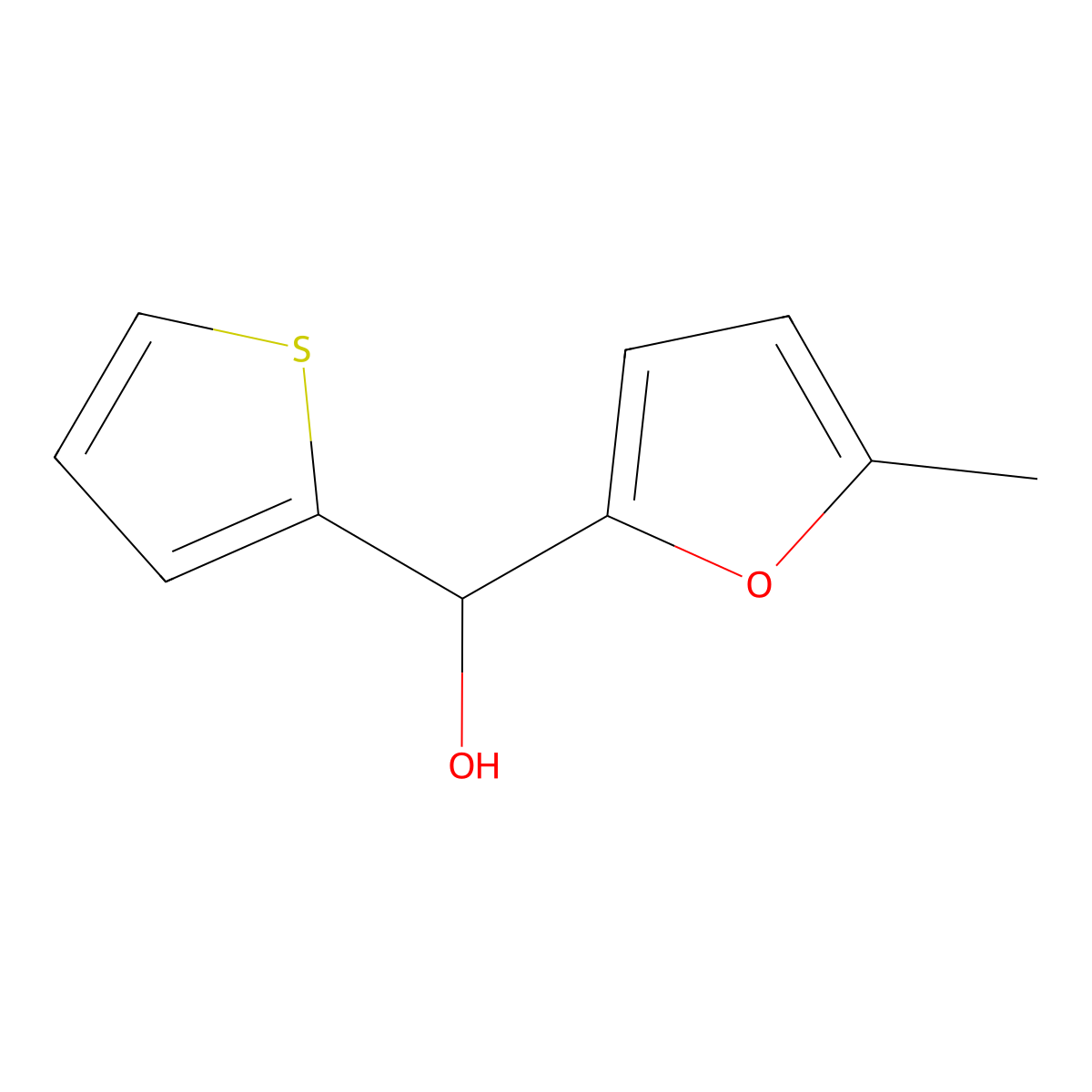 (5-Methylfuran-2-yl)(thiophen-2-yl)methanol molecular structure, CAS 70406-83-6