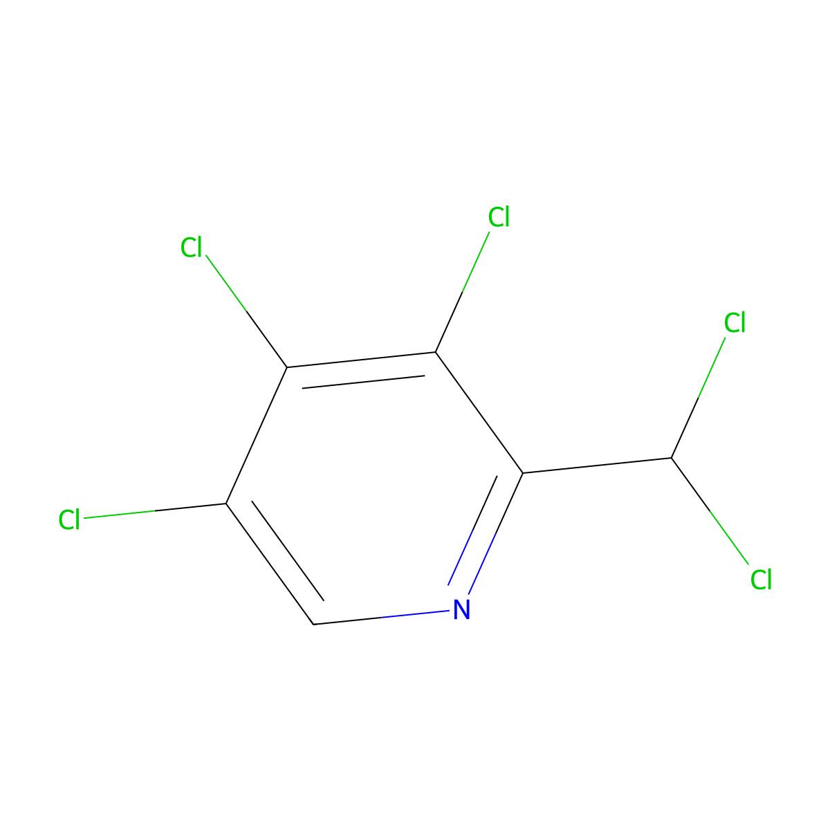 3,4,5-Trichloro-2-(dichloromethyl)pyridine molecular structure, CAS 7041-22-7
