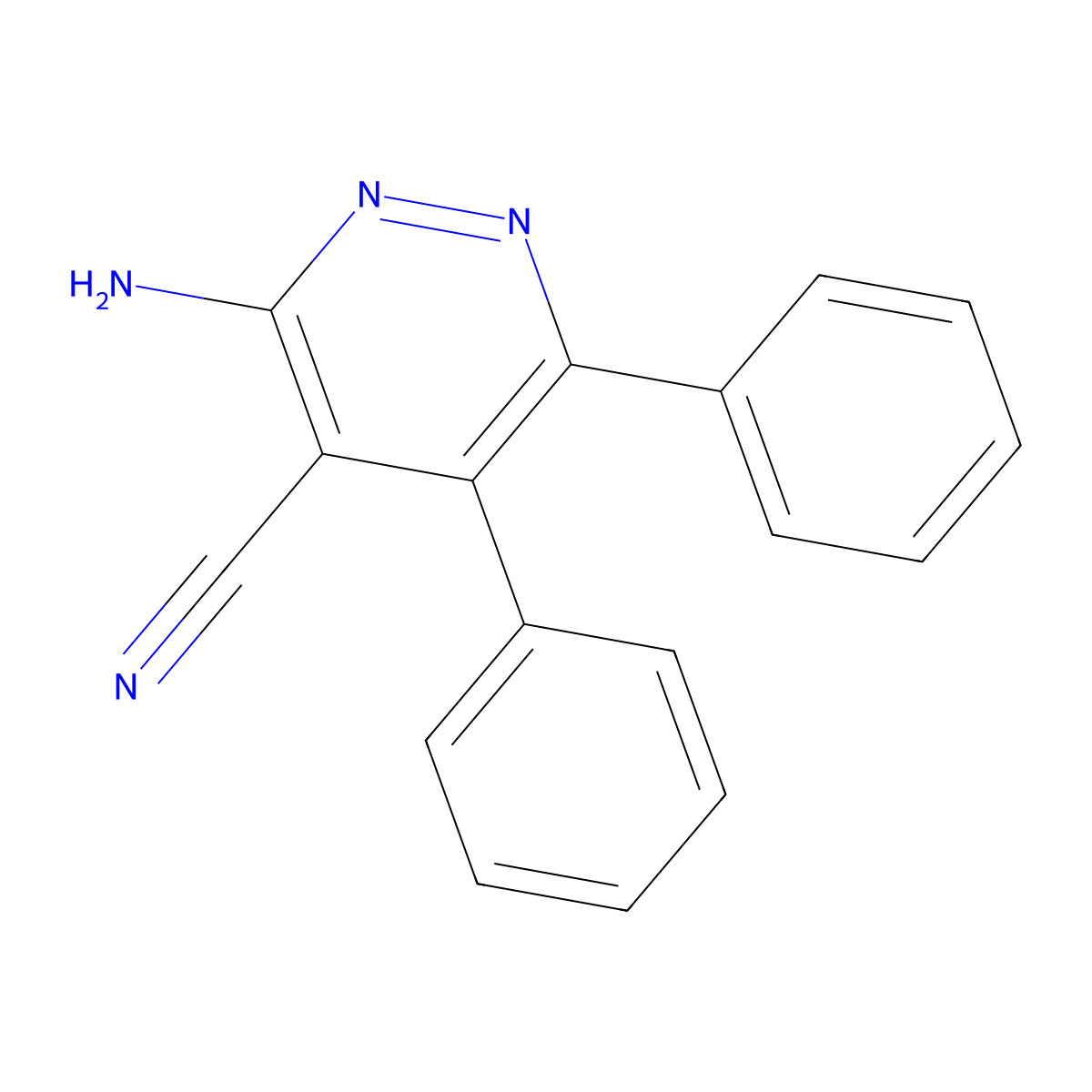 3-Amino-5,6-diphenylpyridazine-4-carbonitrile molecular structure, CAS 70413-23-9