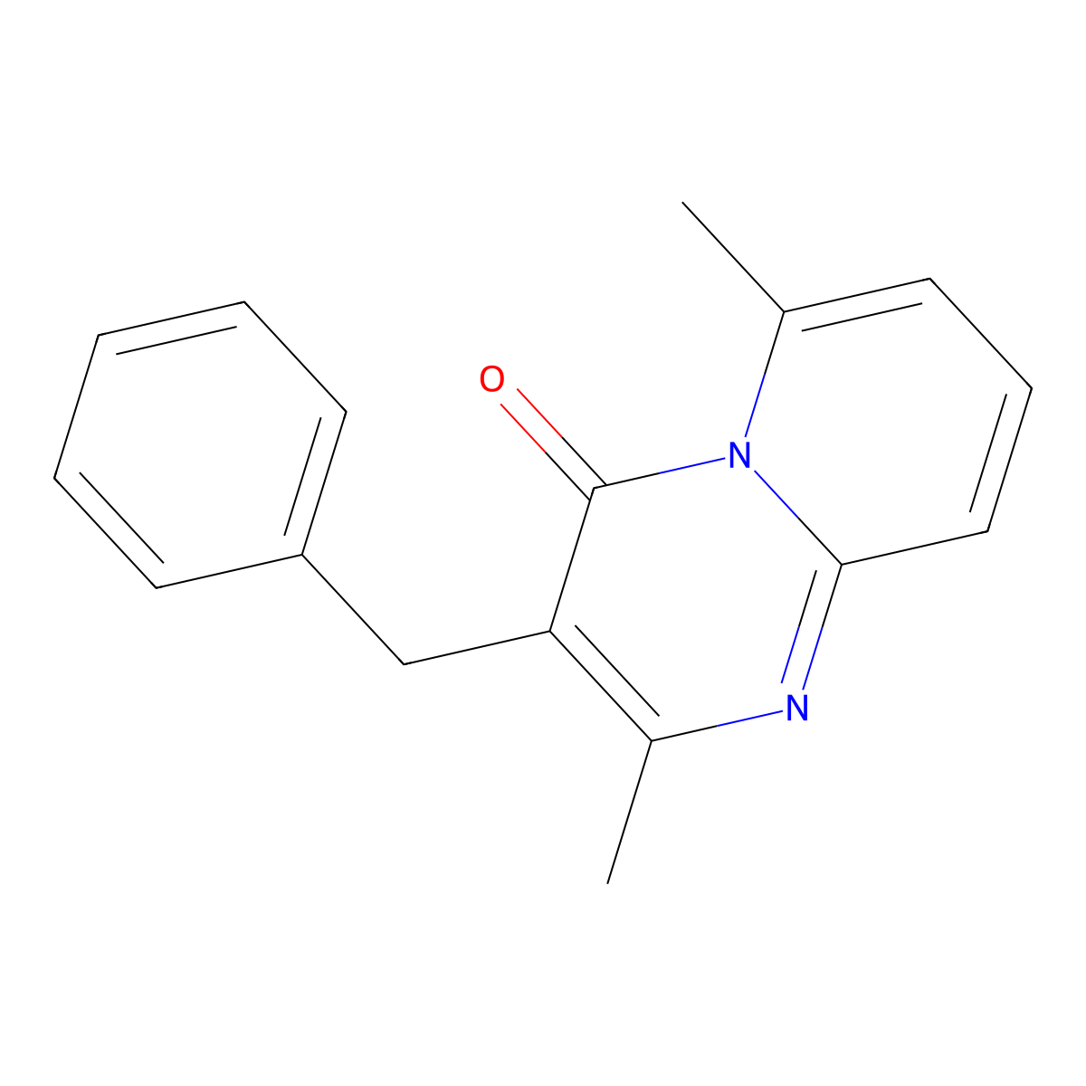 3-benzyl-2,6-dimethyl-4H-pyrido[1,2-a]pyrimidin-4-one molecular structure, CAS 70413-37-5
