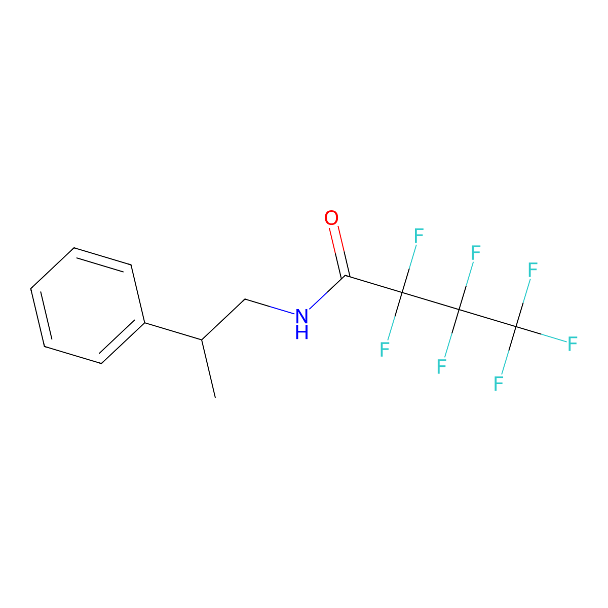2,2,3,3,4,4,4-Heptafluoro-N-(2-phenylpropyl)butanamide molecular structure, CAS 70414-03-8