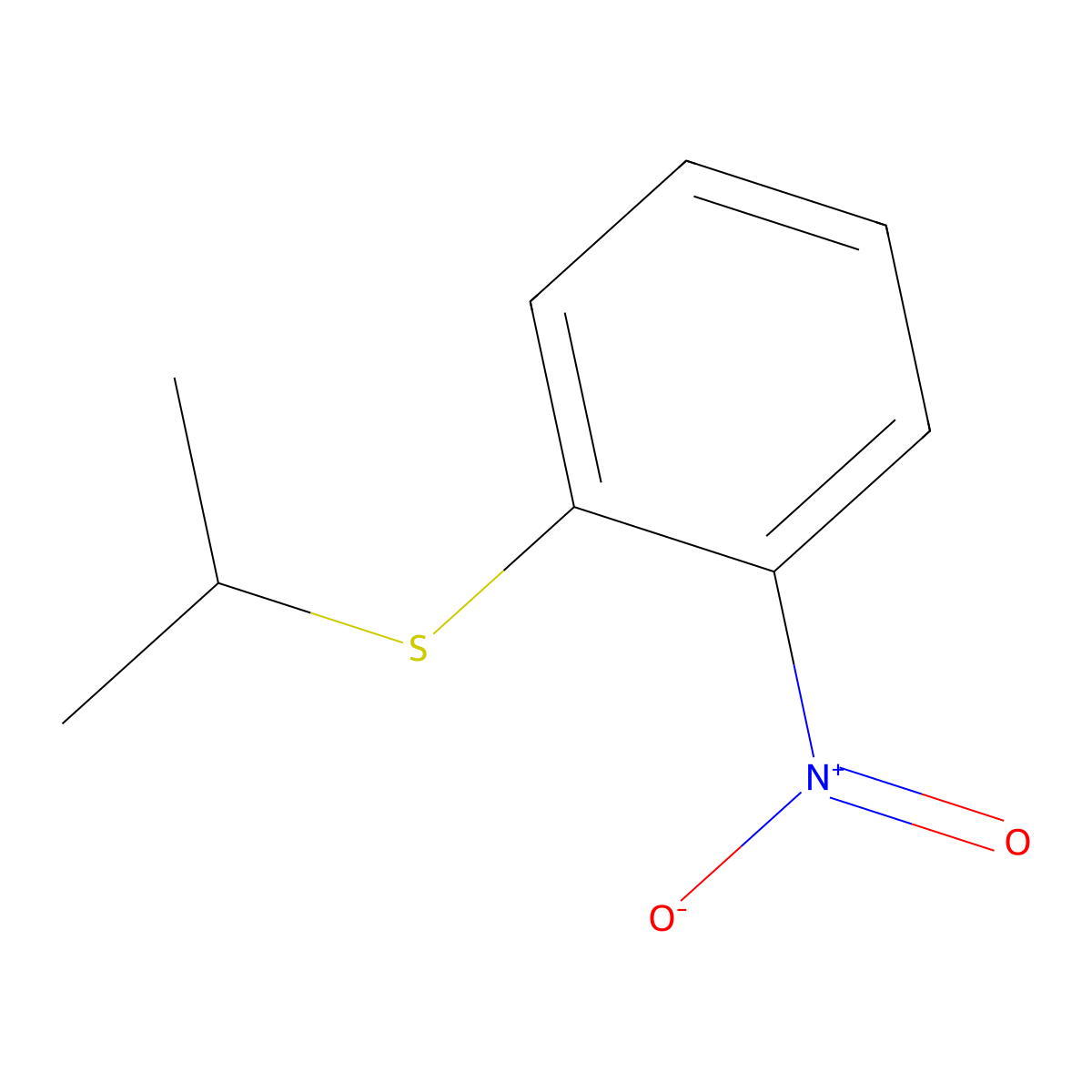 Isopropyl(2-nitrophenyl)sulfane molecular structure, CAS 70415-85-9