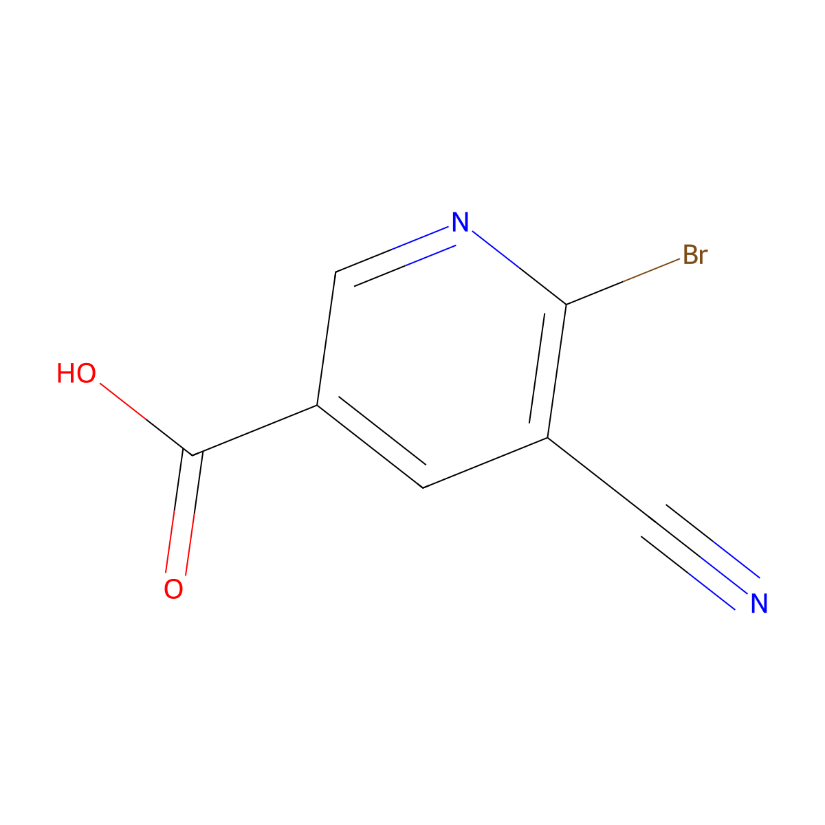 6-Bromo-5-cyanonicotinic acid molecular structure, CAS 70416-51-2