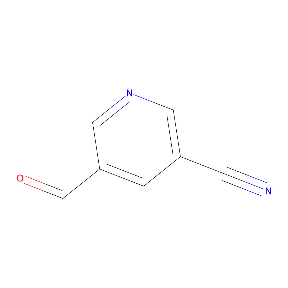 5-Formylpyridine-3-carbonitrile molecular structure, CAS 70416-53-4