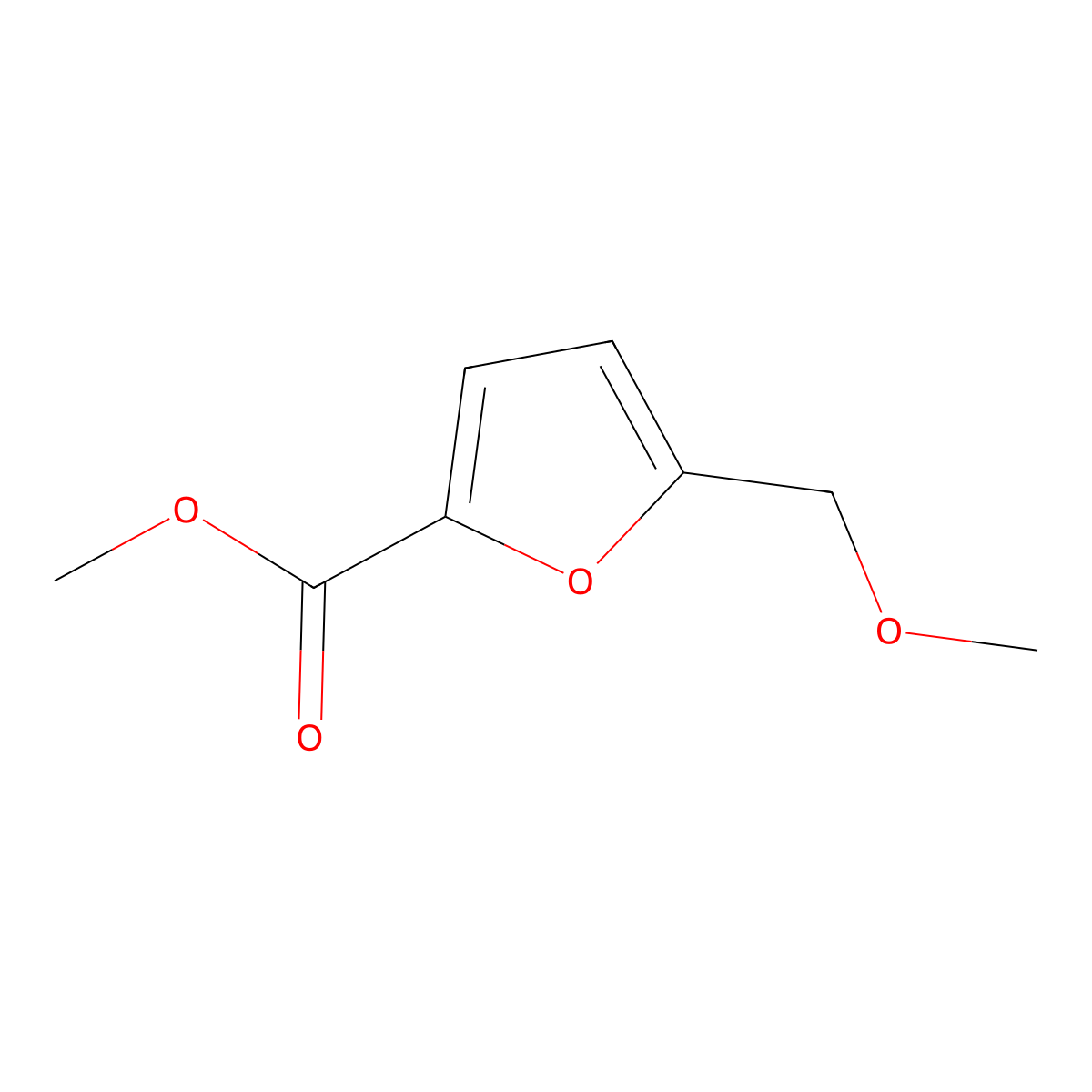 Methyl 5-(methoxymethyl)furan-2-carboxylate molecular structure, CAS 7042-04-8