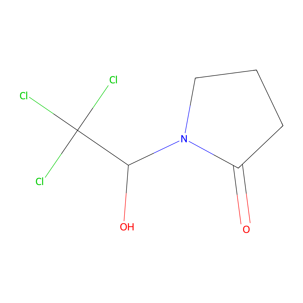 1-(2,2,2-Trichloro-1-hydroxy-ethyl)-pyrrolidin-2-one molecular structure, CAS 7042-60-6