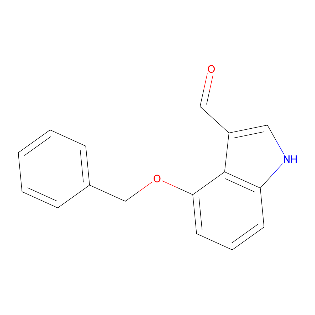 4-(benzyloxy)-1H-indole-3-carbaldehyde molecular structure, CAS 7042-71-9