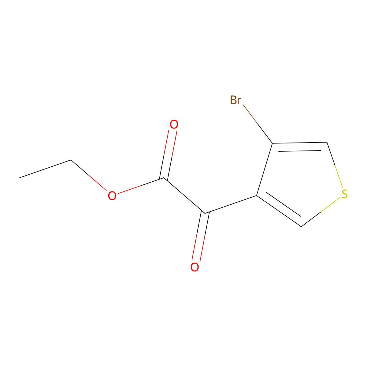 Ethyl 2-(4-bromothiophen-3-yl)-2-oxoacetate molecular structure, CAS 704200-66-8