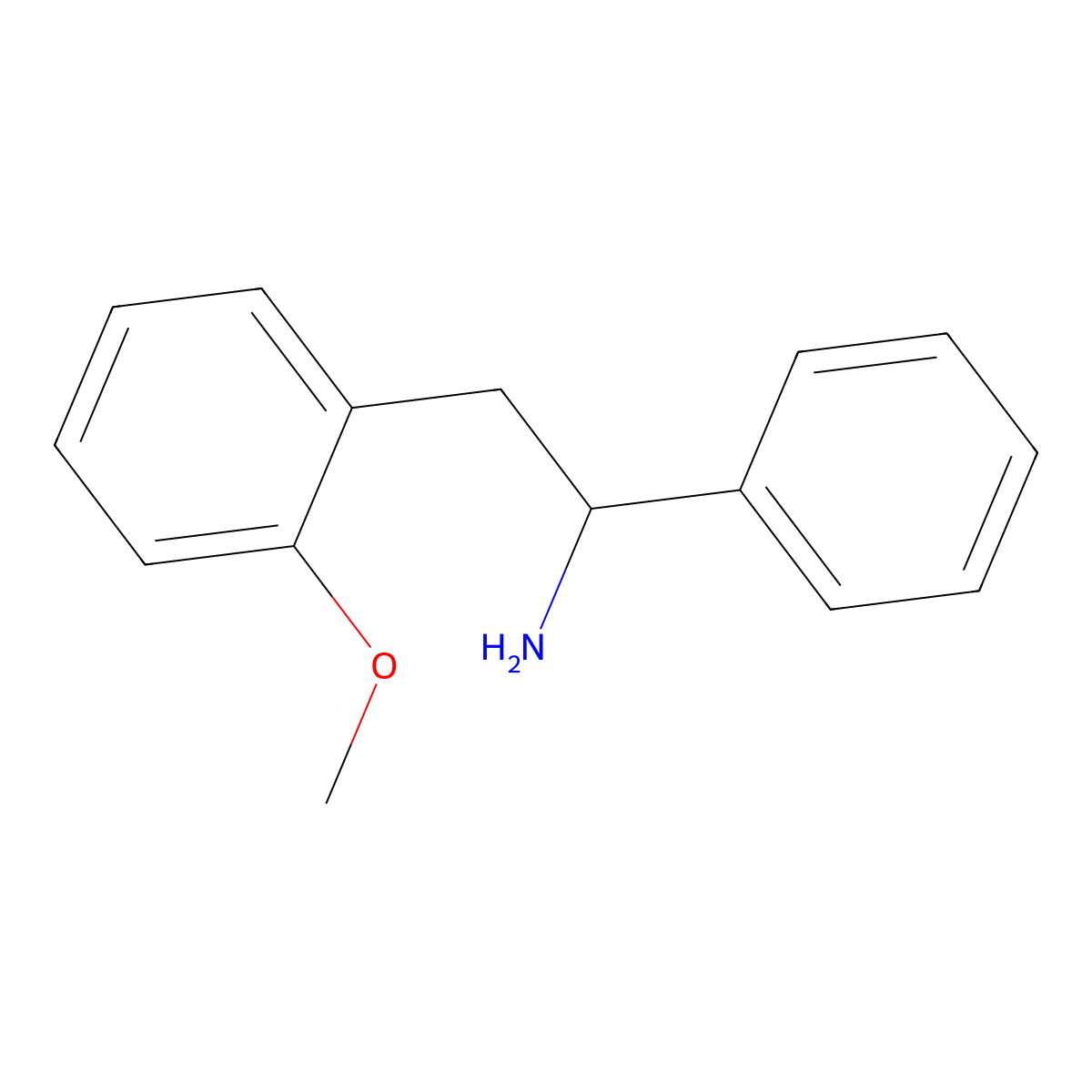 2-(2-Methoxyphenyl)-1-phenylethan-1-amine molecular structure, CAS 704200-89-5